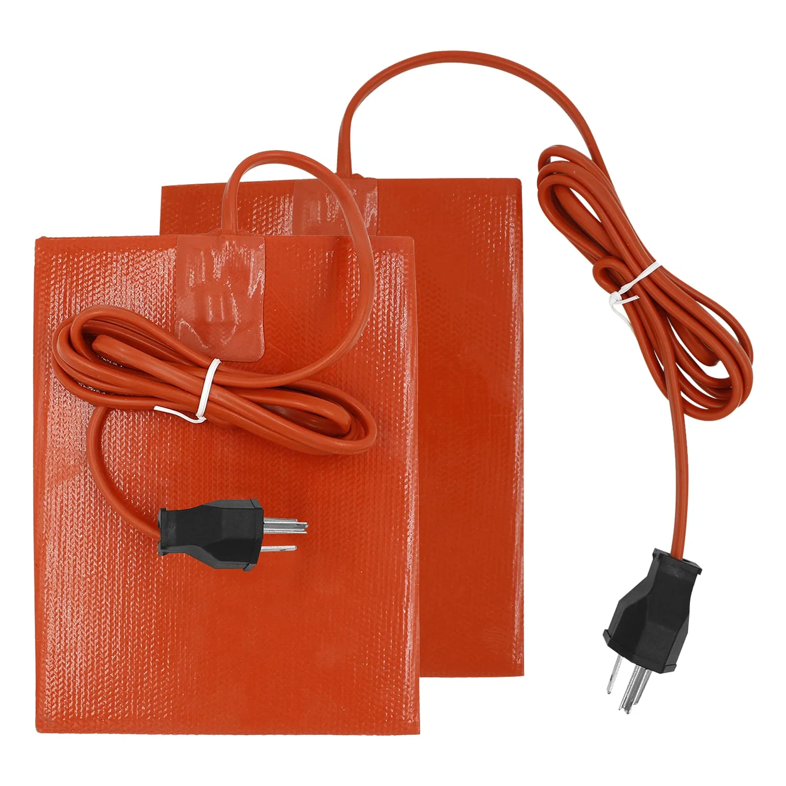 2 almohadillas de calefacción de silicona para motor de coche, 120 V, 300 W, 6 x 8 pulgadas, calentador universal de motor de coche, almohadilla de calentador eléctrico, bloque de motor