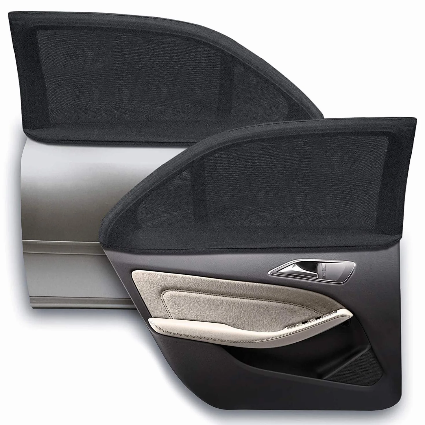 WIN.MAX Parasol de Coche Doble Tejido Protección UVA Pack 2 XL