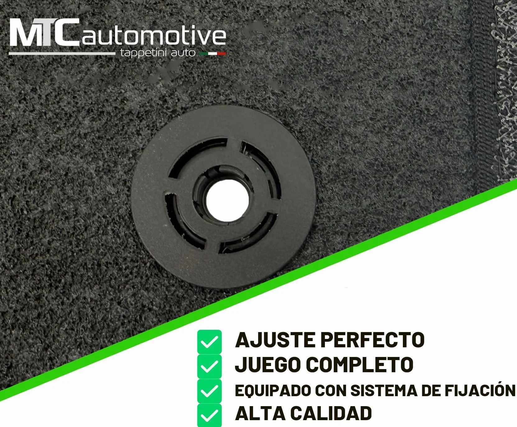Alfombrillas para Peugeot 307 2001-2007 - Alfombrillas a Medida - Antideslizantes - Talonera en PVC (cloruro de polivinilo) - Clips de fijación