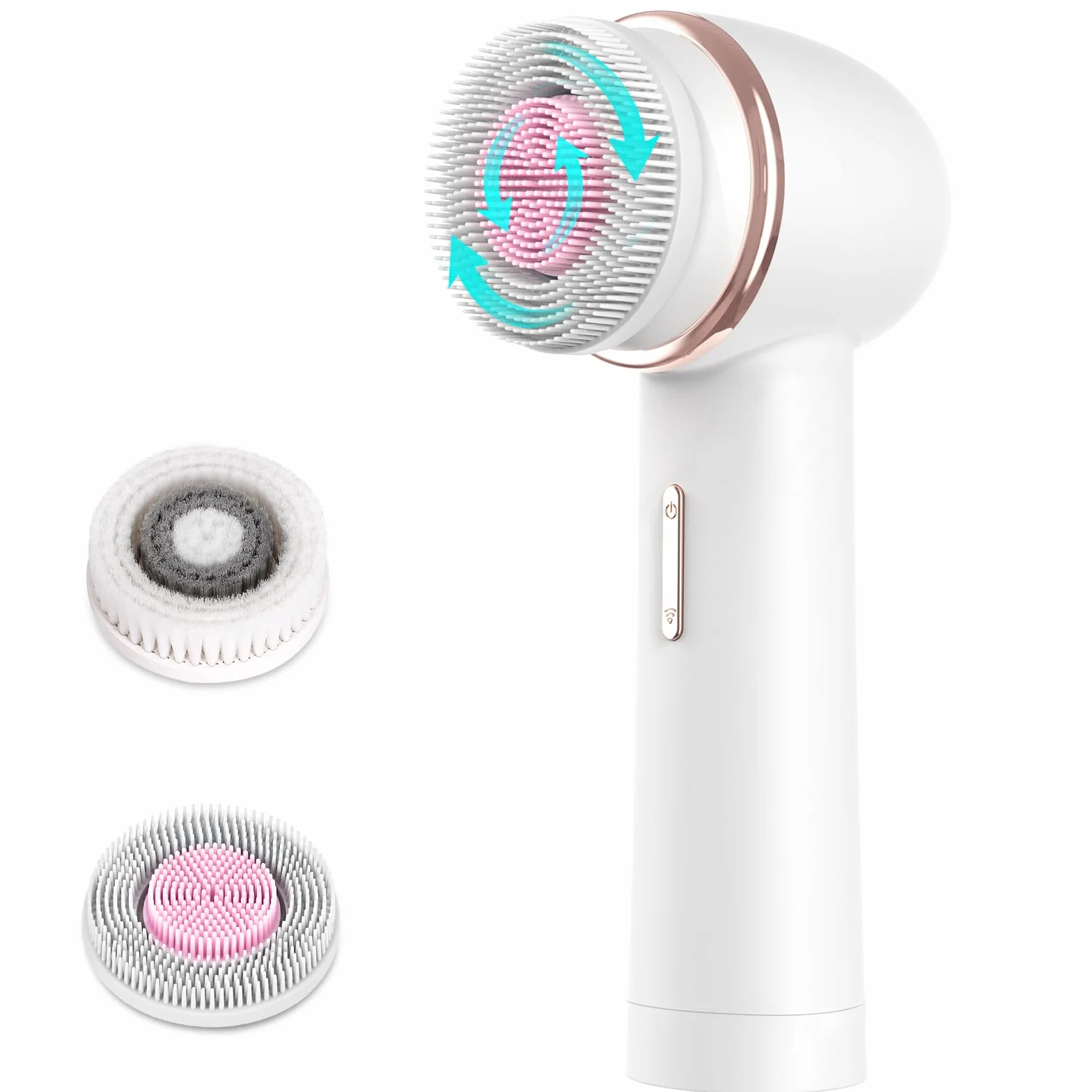 MYCARBON Cepillo Limpiador Facial Eléctrico 2500 mAh Recargable IPX7 Impermeable FCD4 Blanco