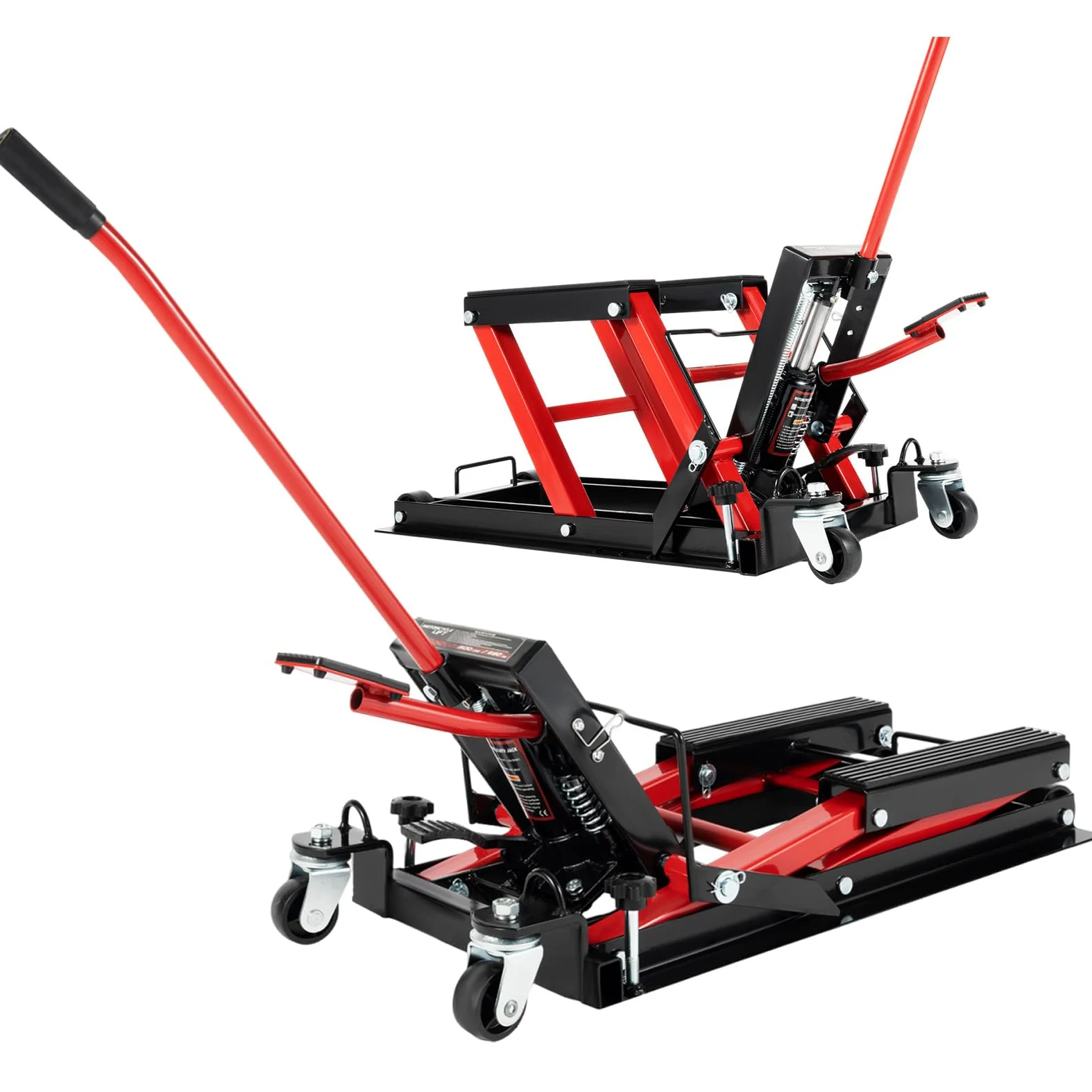Elevador de Motocicleta de 680 kg, Plataforma elevadora de Moto, reparación de Aterrizaje, Soporte de Altura Ajustable de 11,5 – 37,5 cm, para ATV Quad hidráulico