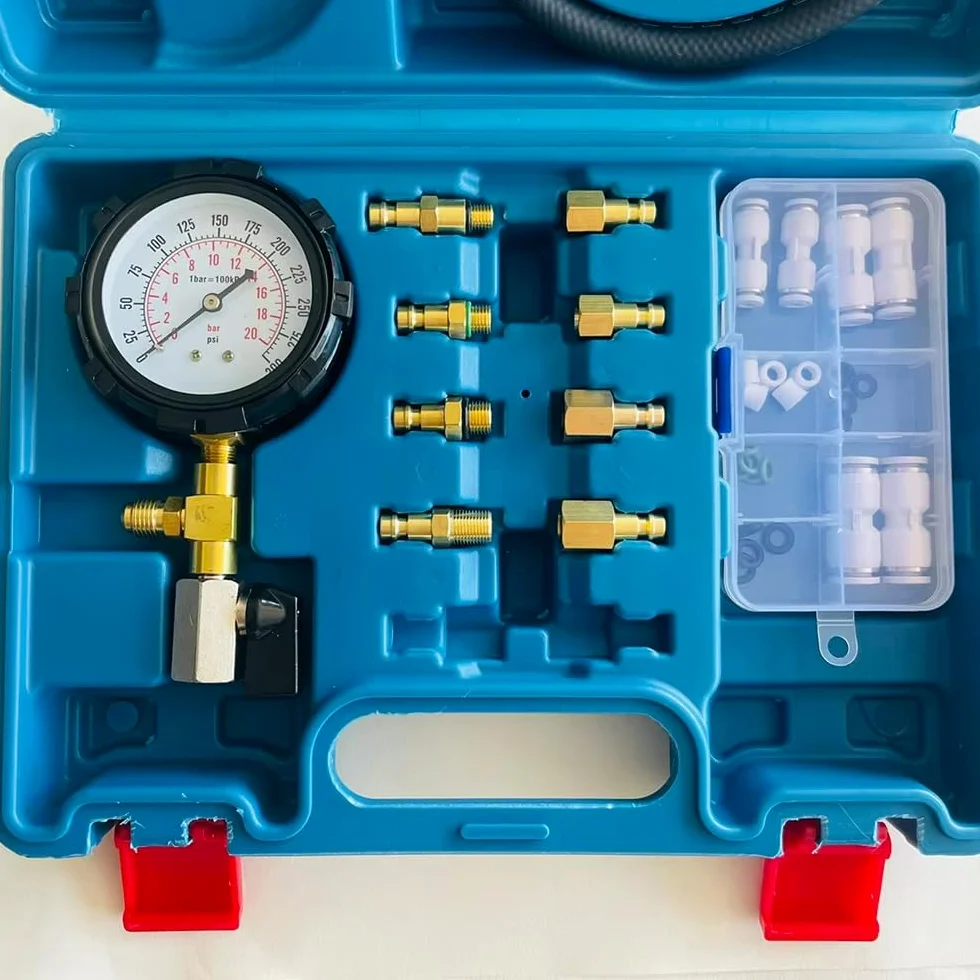 Probador de Presión de Combustible para Automóviles, Medidores de Presión de Gasolina, Herramienta de Prueba de Instrumentos para Automóviles, Herramientas de Reducción de Vibraciones Automotrices
