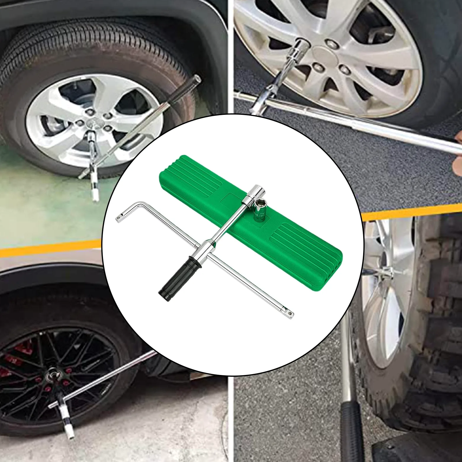 Llave de Ruedas Llave Cruzada para Tuercas de Rueda | Llave Extendida Para Neumáticos Para Motocicleta Automóvil Autocaravana Camión SUV Taller Automotriz Carretera