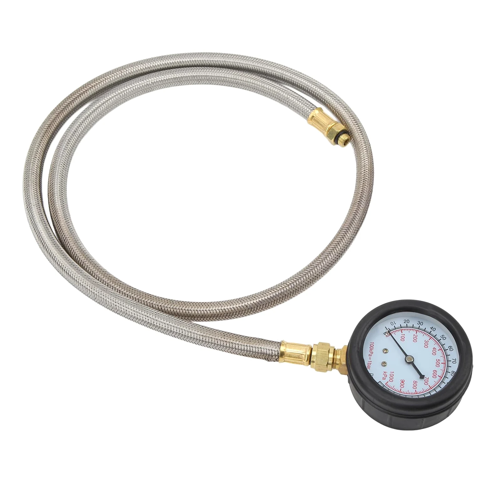 Herramienta de prueba de presión de aceite con 15 adaptadores Escala de calibre de 0 a 150 psi Kit de probador de presión de tubo flexible Universal para vehículos