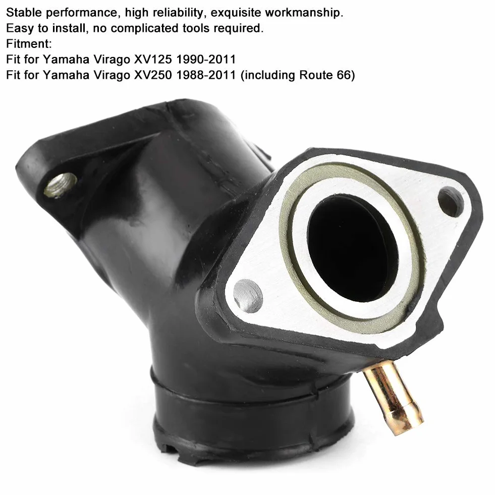 Accesorio de Conector de Interfaz de carburador de Motocicleta para colector de admisión de carburador para Virago XV125 XV250