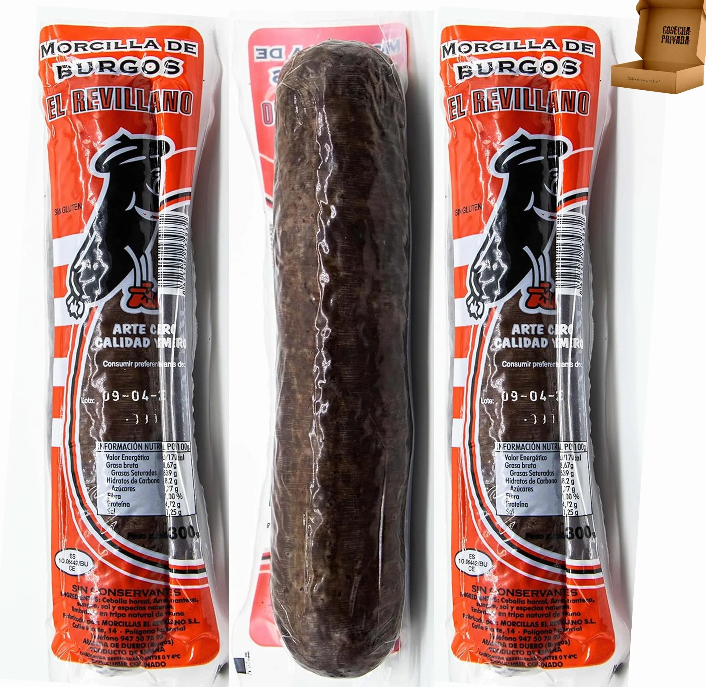 Morcilla de Burgos 3 Uds 1,2 kg