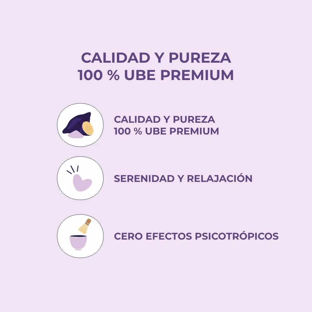Inolab Polvo de Ube 100% Puro Superalimento para Latte, Postres y Smoothies 100 g