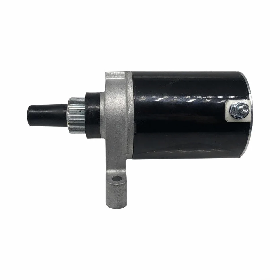 DAZZLEEX Motor de arranque de 12 V para Tecumseh 36914 37425 Lester 5747 STC0023 Rotación en sentido contrario a las agujas del reloj 10 dientes piñón engranaje cortacésped pieza de repuesto negro