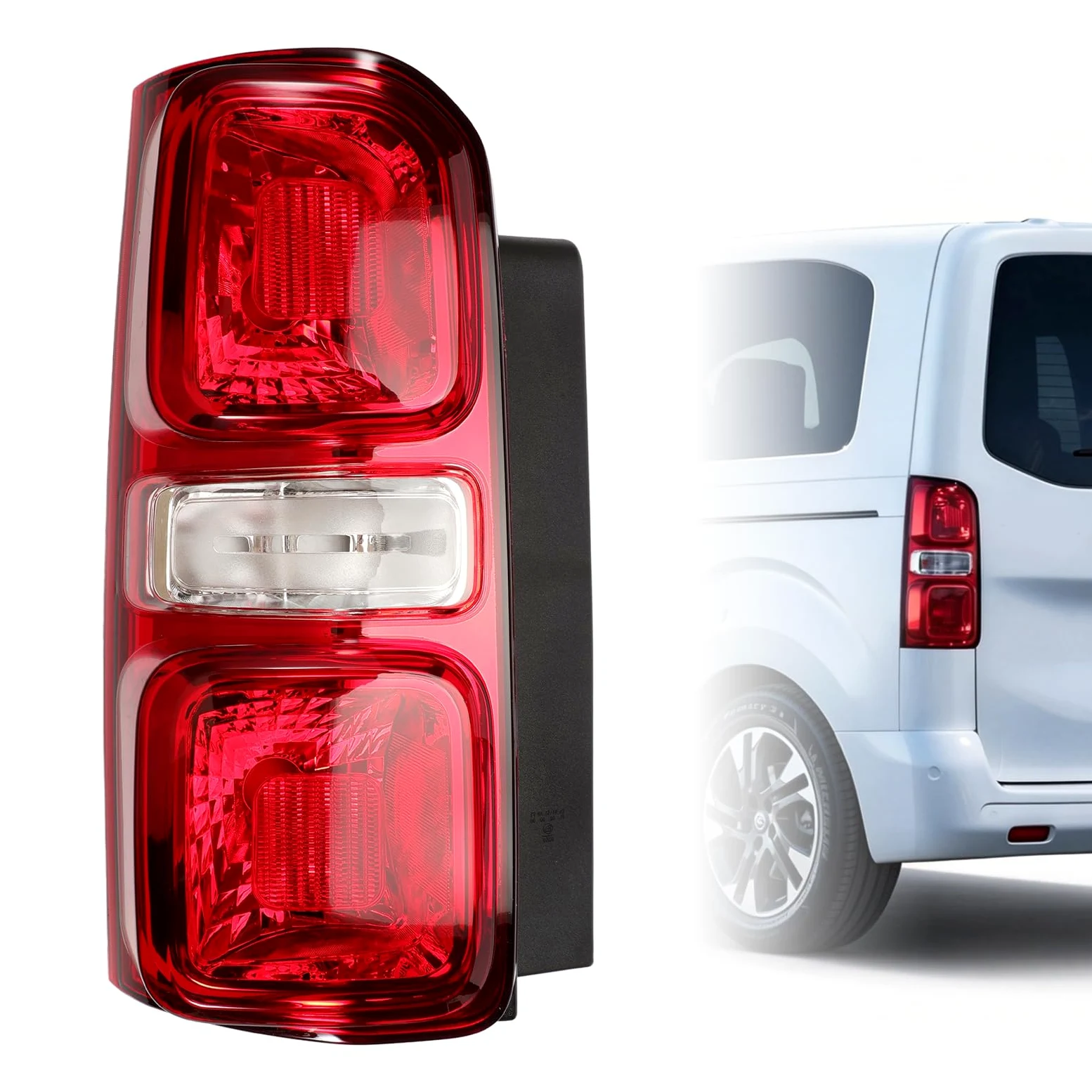 Piloto Trasero Izquierda para Expert Traveller Jumpy 2016+ Vivaro C 2019+ | Faro Trasero Spacetourer Proace 2016+,Zafira Life 2019+ luz freno, luz marcha atrás, intermitente luz posición 9808243180