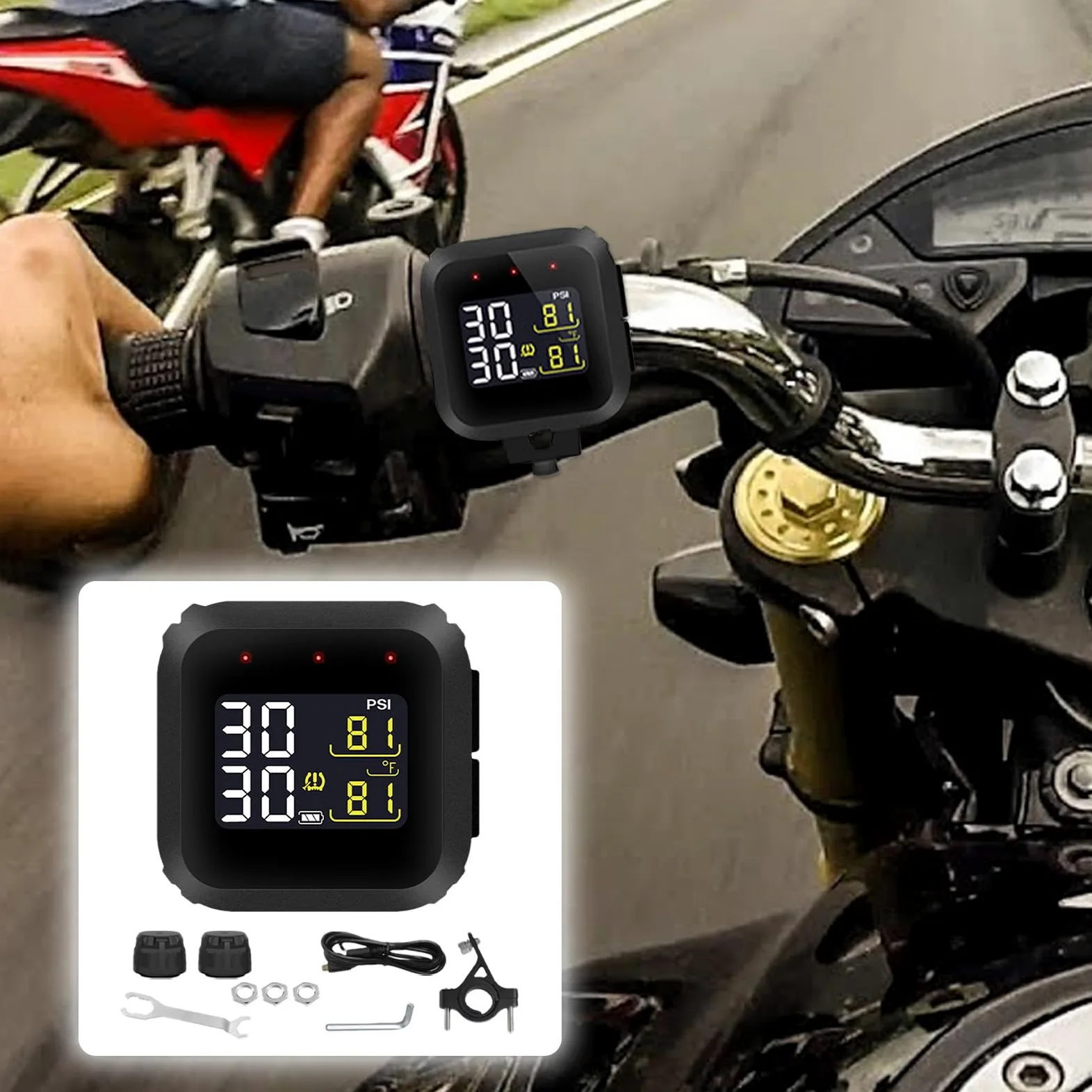 Medidor de Presión Digital Multifuncional En Tiempo Real | Medidor Digital De Aire Para Mantenimiento Automotriz Reparación Autos Bicicletas Camiones Hombres Mujeres