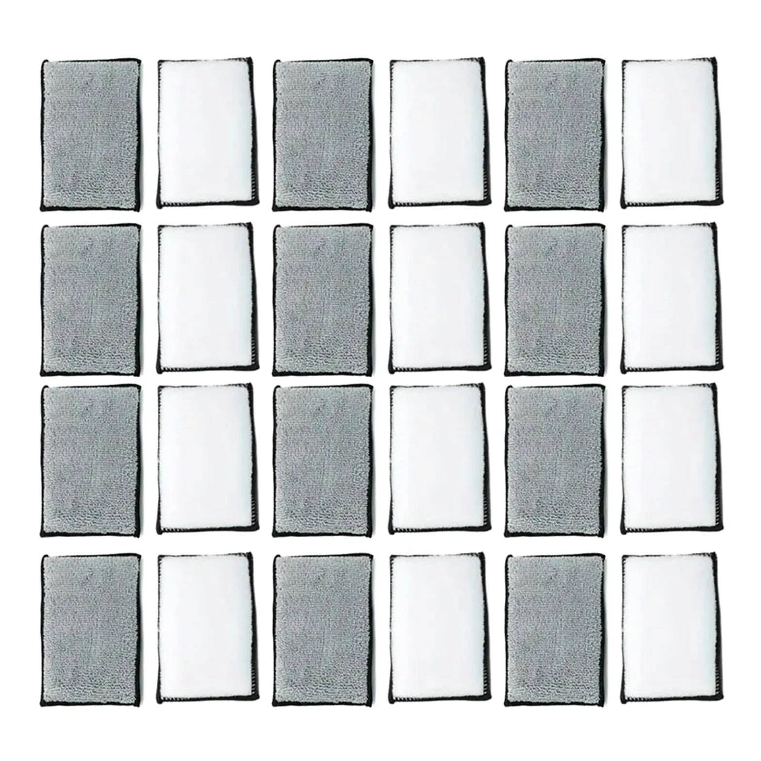 2/24 piezas Esponjas de microfibra suaves doble cara for limpieza cuero coche, toallas for encerar y herramientas detallado automotriz(24pcs)
