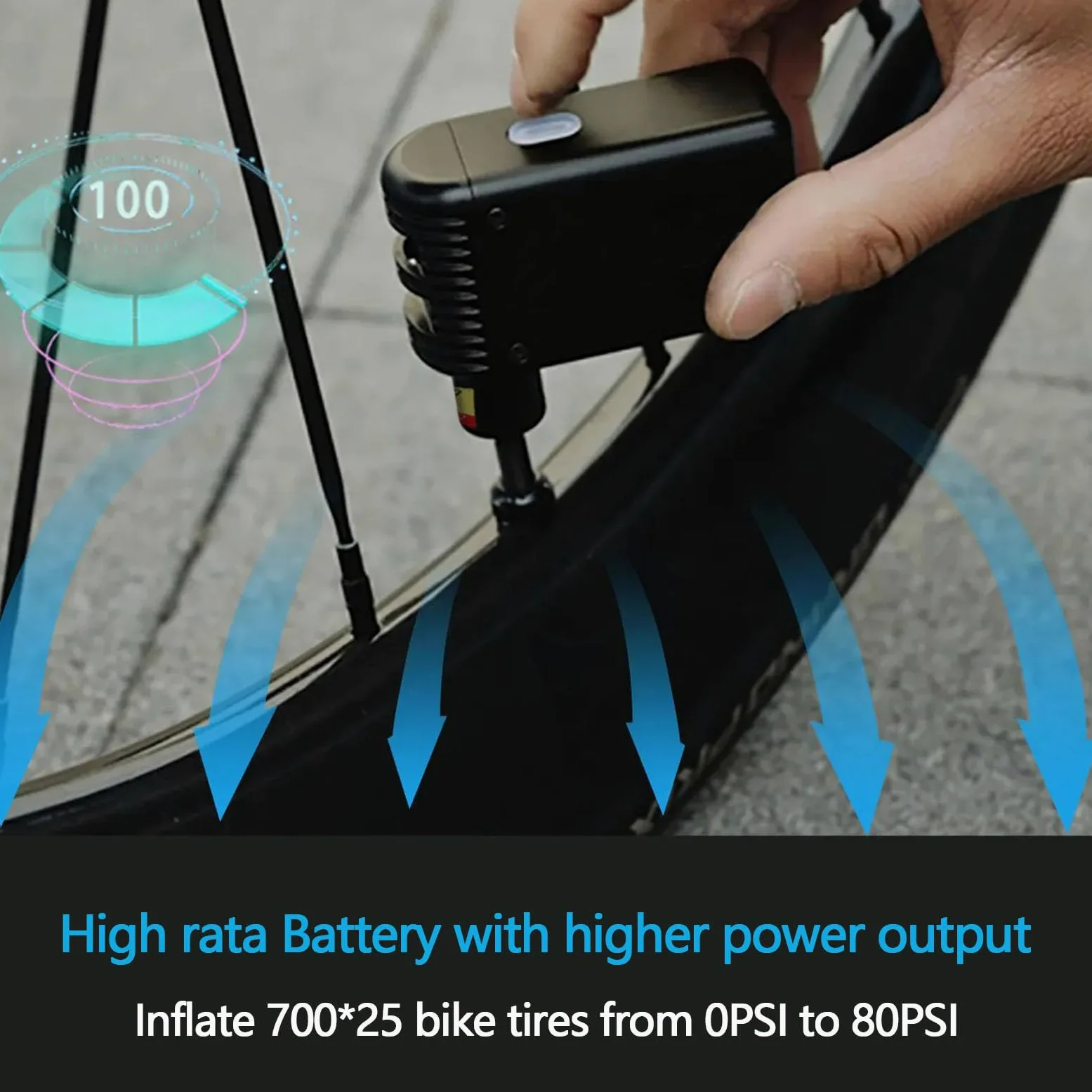 Inflador de Neumáticos para Bicicleta Inflador Eléctrico Portátil Para | Bomba De Aire Para Ruedas para Balones Bicicleta Moto Viaje