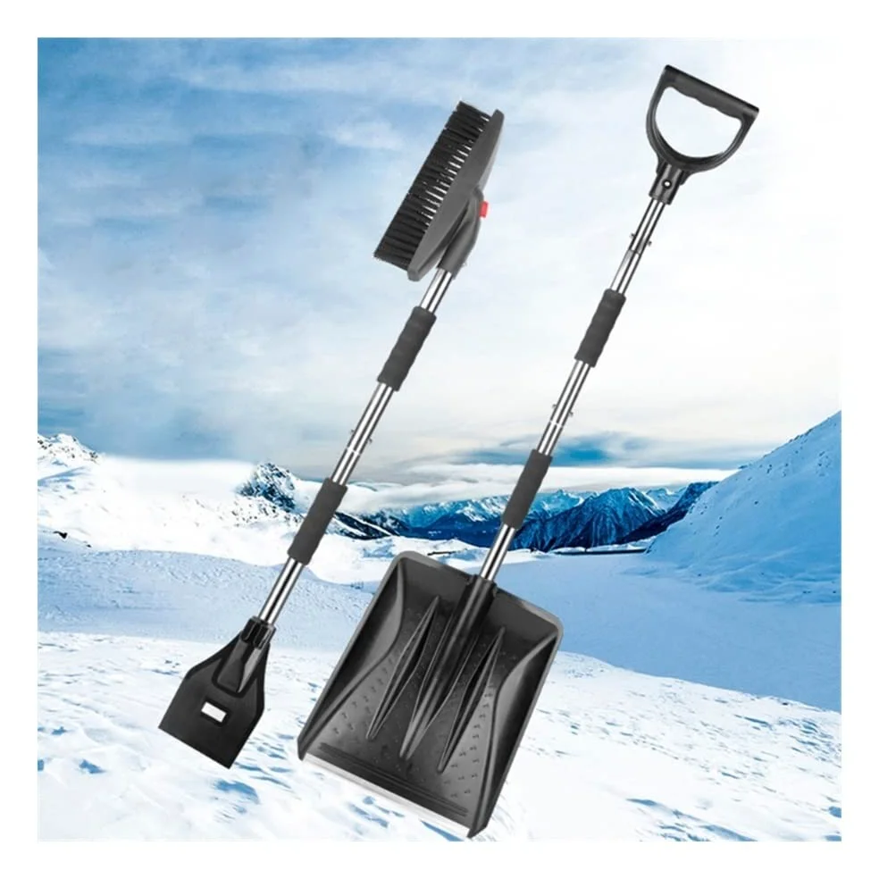 Rascador de hielo para coche Pala Quitanieves Para Coche, Pala Para Nieve 3 En 1, Rascador De Hielo, Parabrisas, Rompehielos Desmontable, Pala Para Cepillo De Nieve De Invierno Rascadores de hielo par