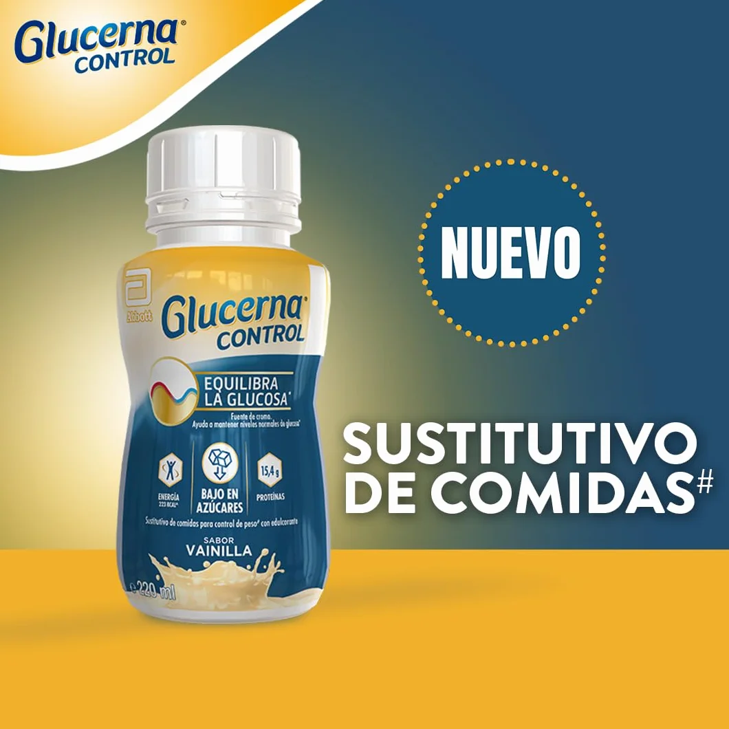Glucerna Control sabor vainilla sustitutivo de comidas pack 8x220ml