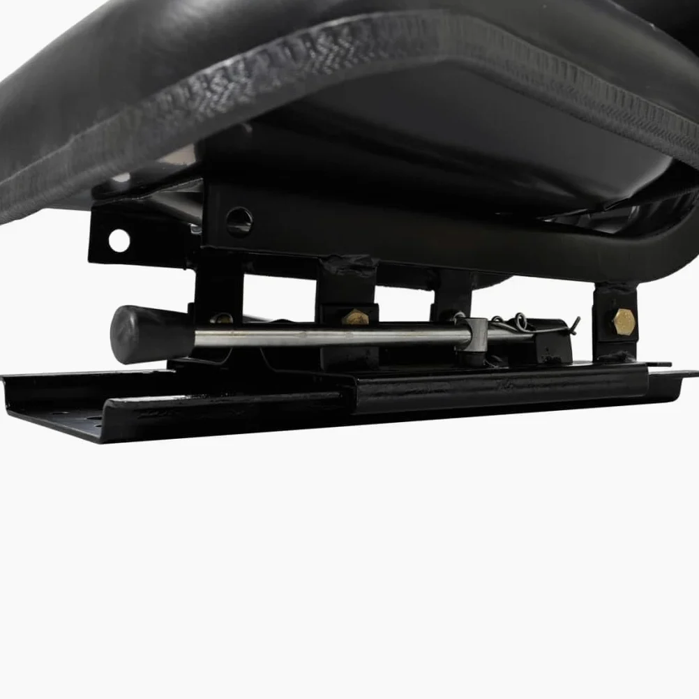 vidaXL Asiento de tractor con respaldo negro