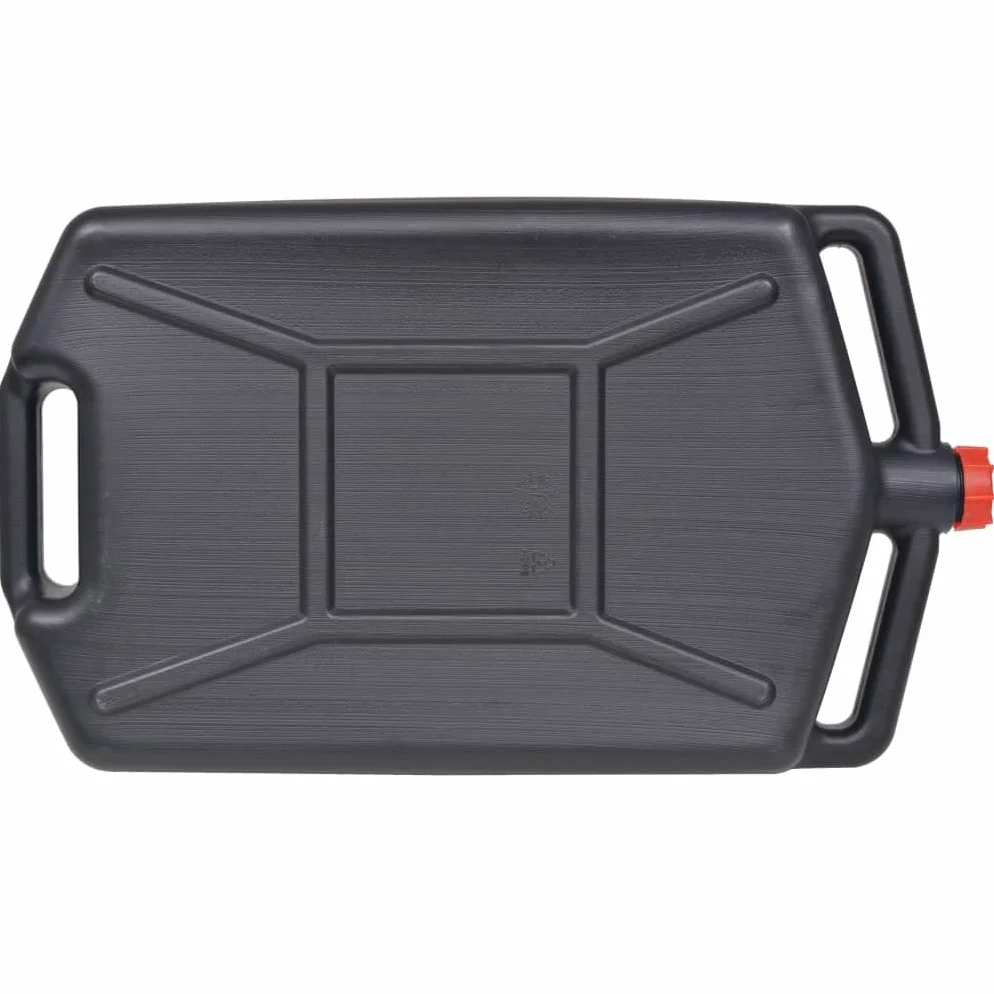 Depósito de aceite portátil de plástico de 10 litros con 3 tapas de cierre y asas, resistente a disolventes, ideal para taller, garaje, coche, motocicleta, bricolaje, mecánica, mantenimiento