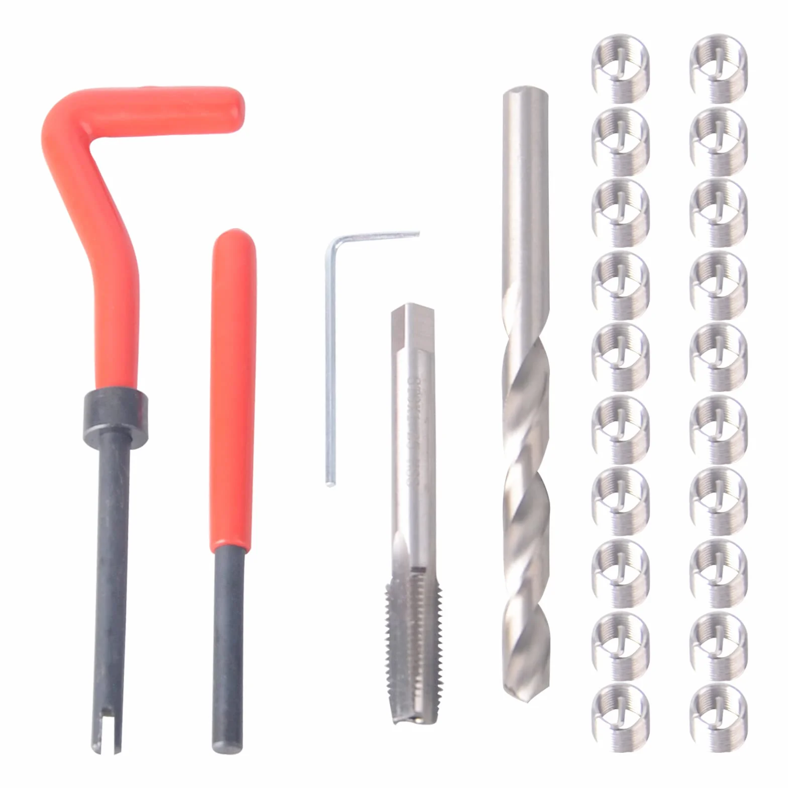 DAYUAN Kit de reparación de roscas M9 x 1,25 mm Helicoil Restauración herramientas de reparación de rosca, kit de inserción de alambre, juego de herramientas manuales compatibles para reparación de
