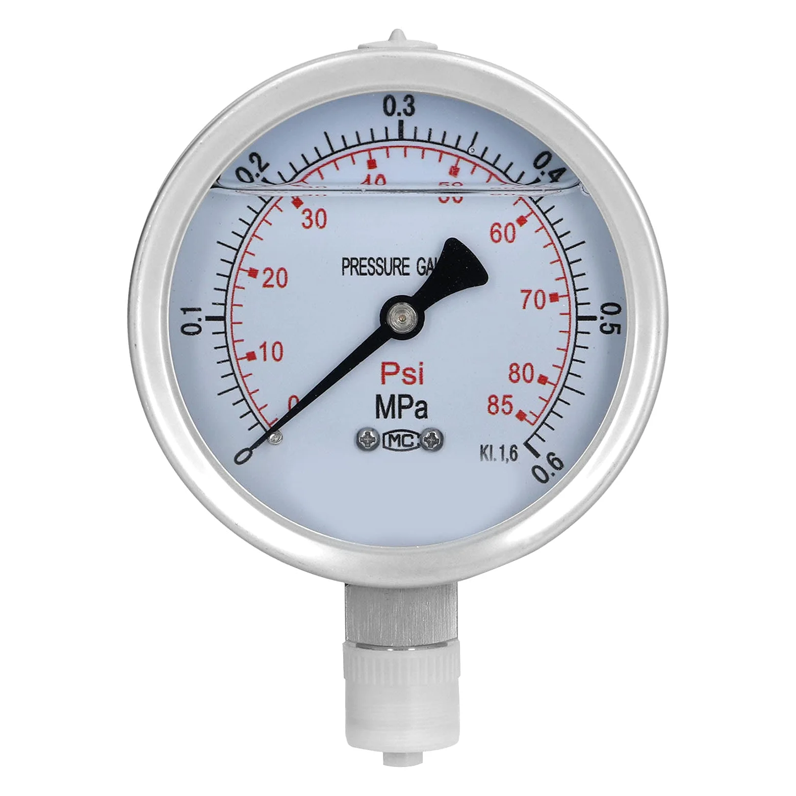 Y-100BF - Manómetro de vacío de acero inoxidable para minería y petroquímica, 100 mm
