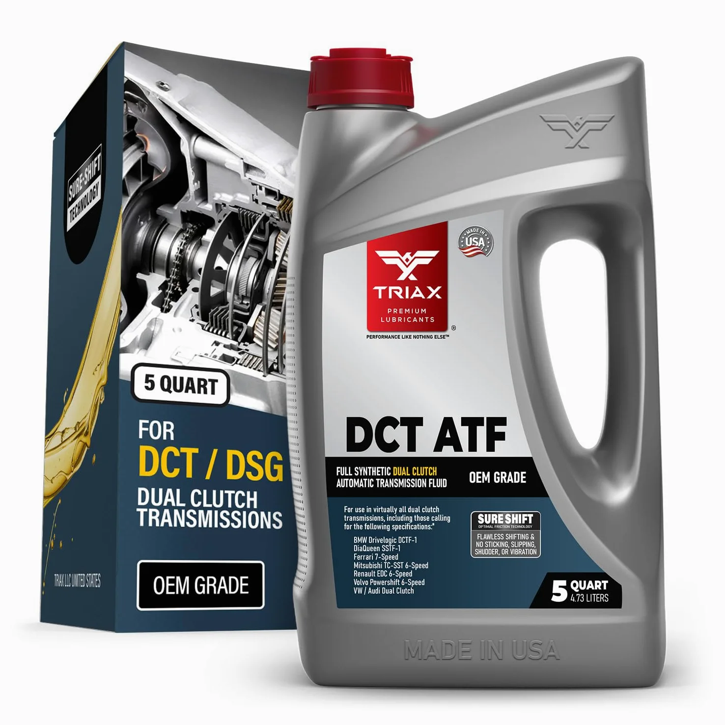 TRIAX DCT ATF – Aceite Sintético para Transmisión de Doble Embrague (DCT) – Llenado de por Vida – Transición de Marchas Optimizada con Aditivo SureShift No Slip