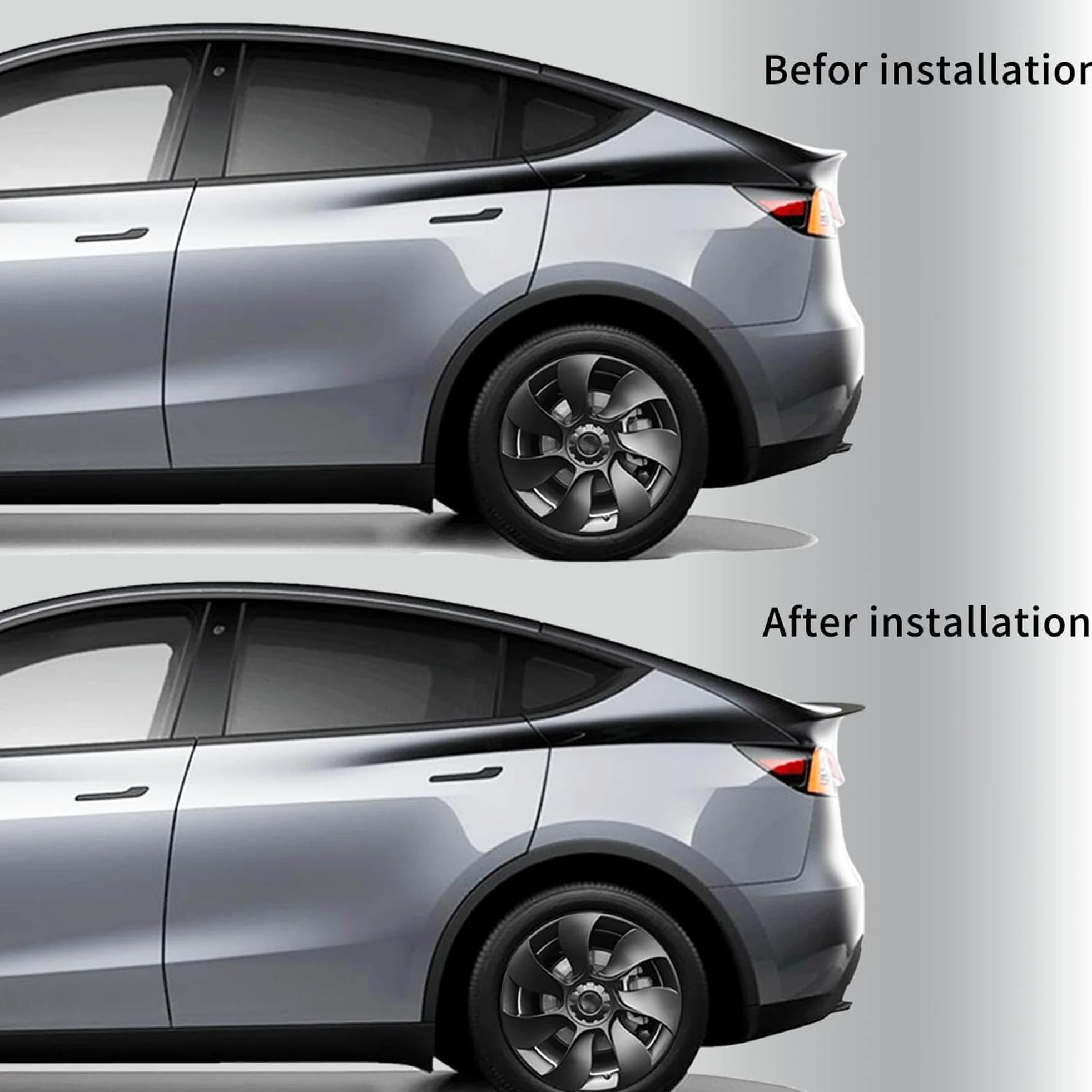 TOPABYTE Model Y Spoiler Original Spoiler Trasero Wing Lip para Tesla Model Y 2020-2024 (Negro Brillante)