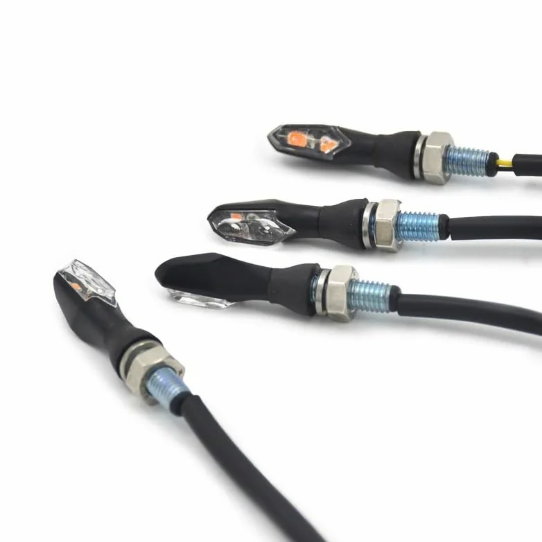 BLacOh Intermitentes Moto 12V Mini motocicleta General LED lámpara de señal de giro luces indicadoras de moto Intermitentes Led Moto Homologados(Color:4 pcs)