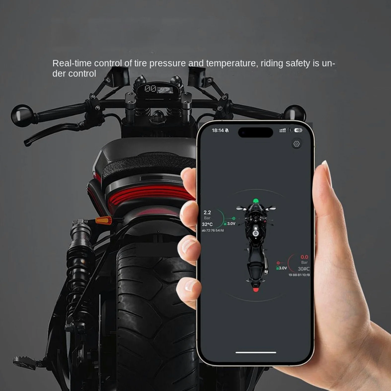Manómetro de presión de neumáticos preciso Inalámbrico de Monitoreo de | de Monitoreo de Presión de Neumáticos Para Moto Scooter Todoterreno y