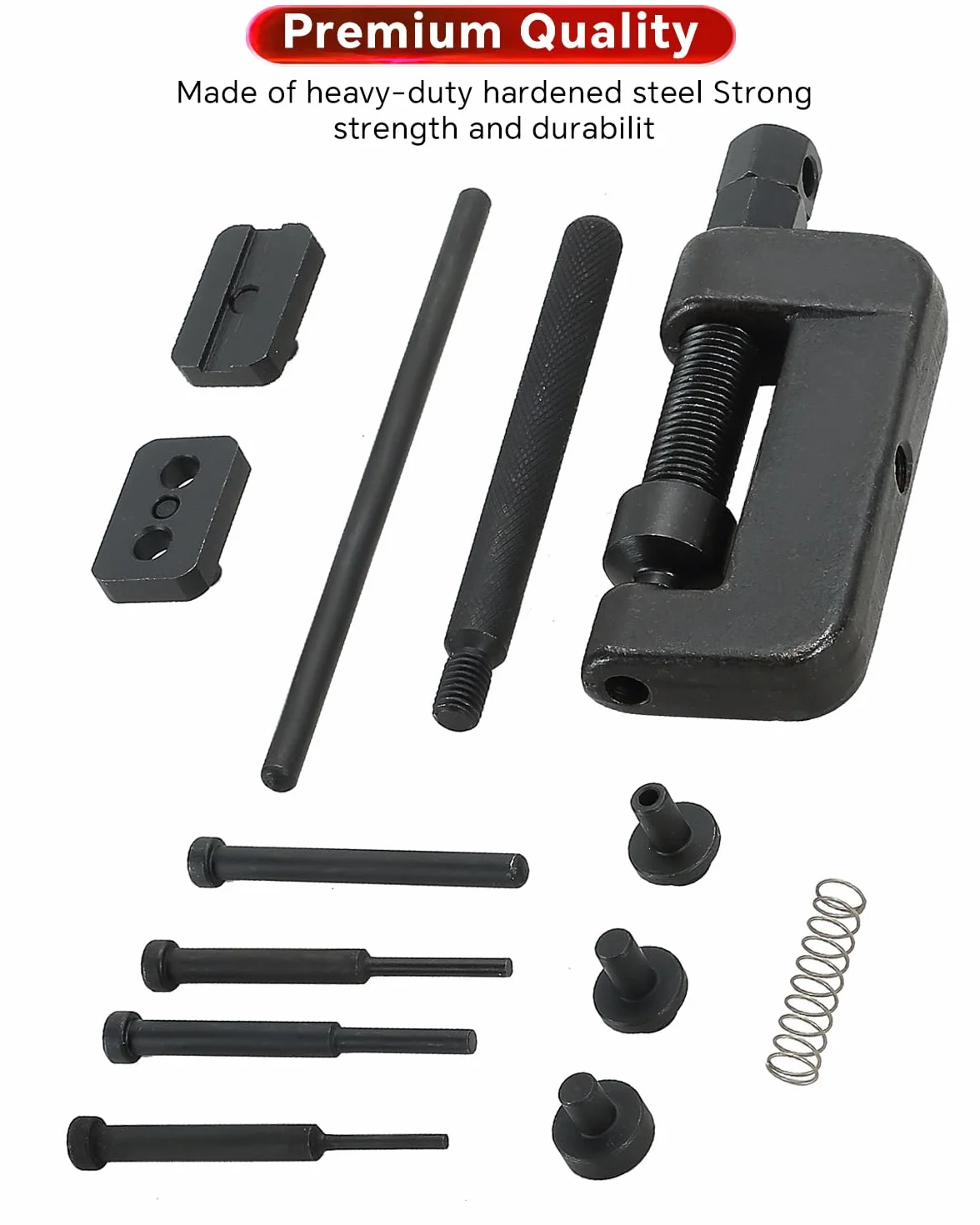 ATPEAM Juego de remachador de cadena de 13 piezas para motocicleta, herramienta de remachado de cadena, herramienta de separación de cadenas para motocicleta, ATV, Dirtbike