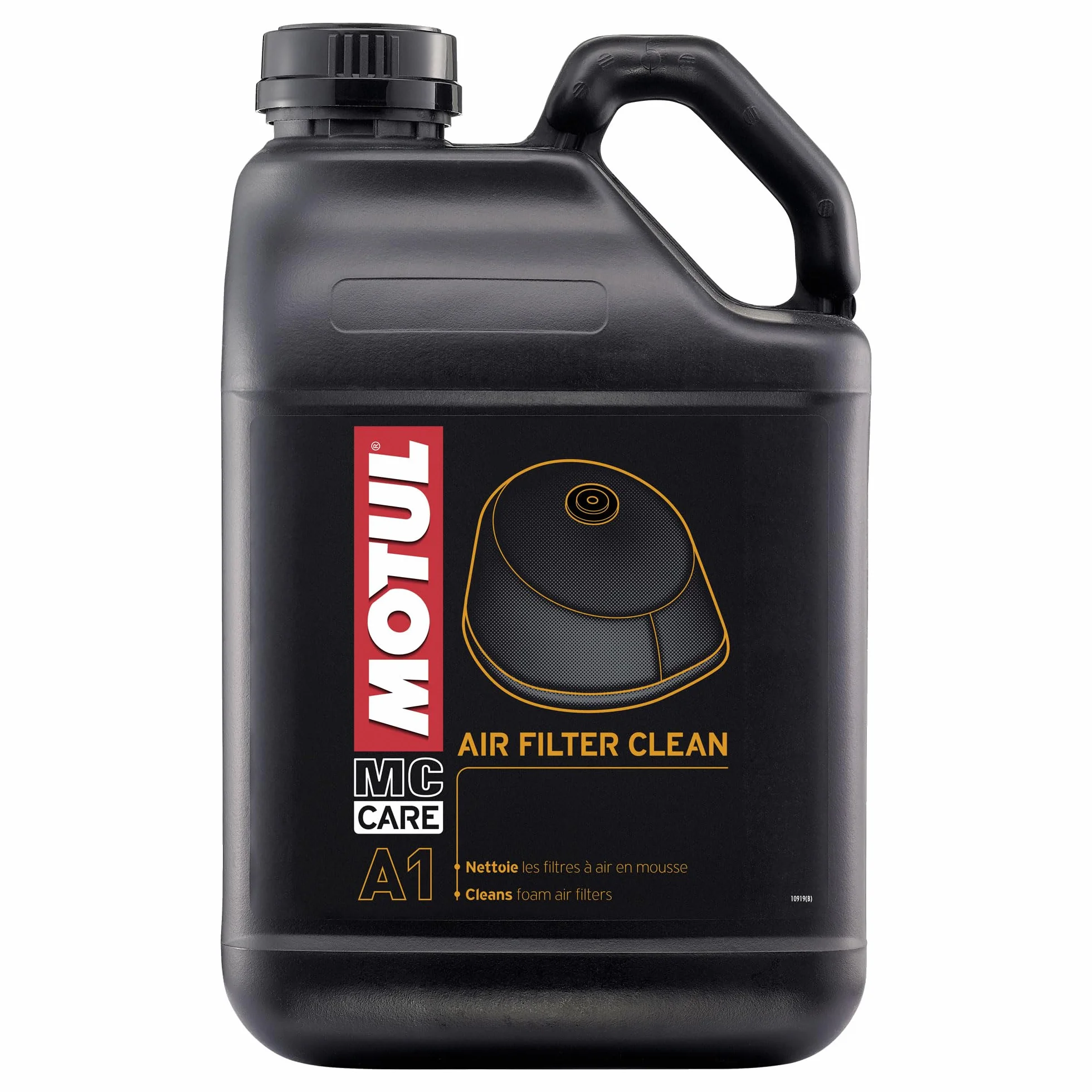 MOTUL - Limpiador para Filtros de Aire en Espuma - Compatible con Moto Cross, Enduro, Trial, Trail, Quads - Limpia en Profundidad - Secado Rápido - MC Care Air Filter Clean A1-5 L