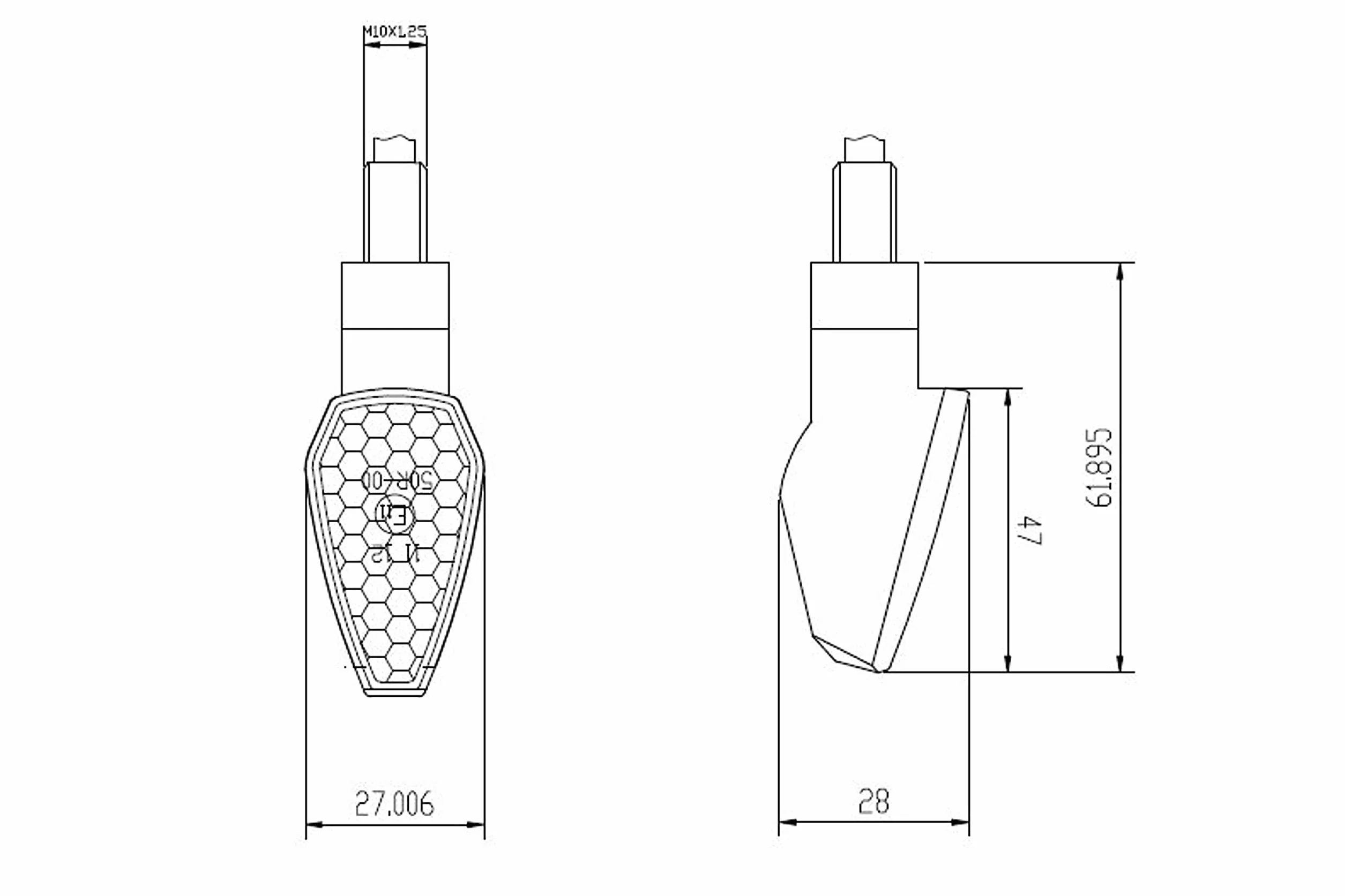 Puig 4491N Intermitentes led homologados con carcasa negra y tulipa ahumada diseño compacto y aerodinámico para moto, Negro
