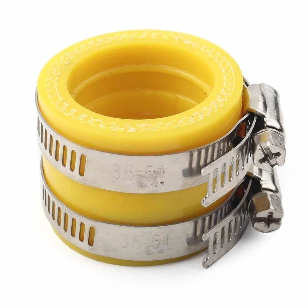 Colector de admisión de carburador a filtro de aire de 28 mm y 30 mm, adaptador de goma amarilla para PWK GZ OKO ZSDTRP, compatible con ATV Scooter Dirt para bicicleta