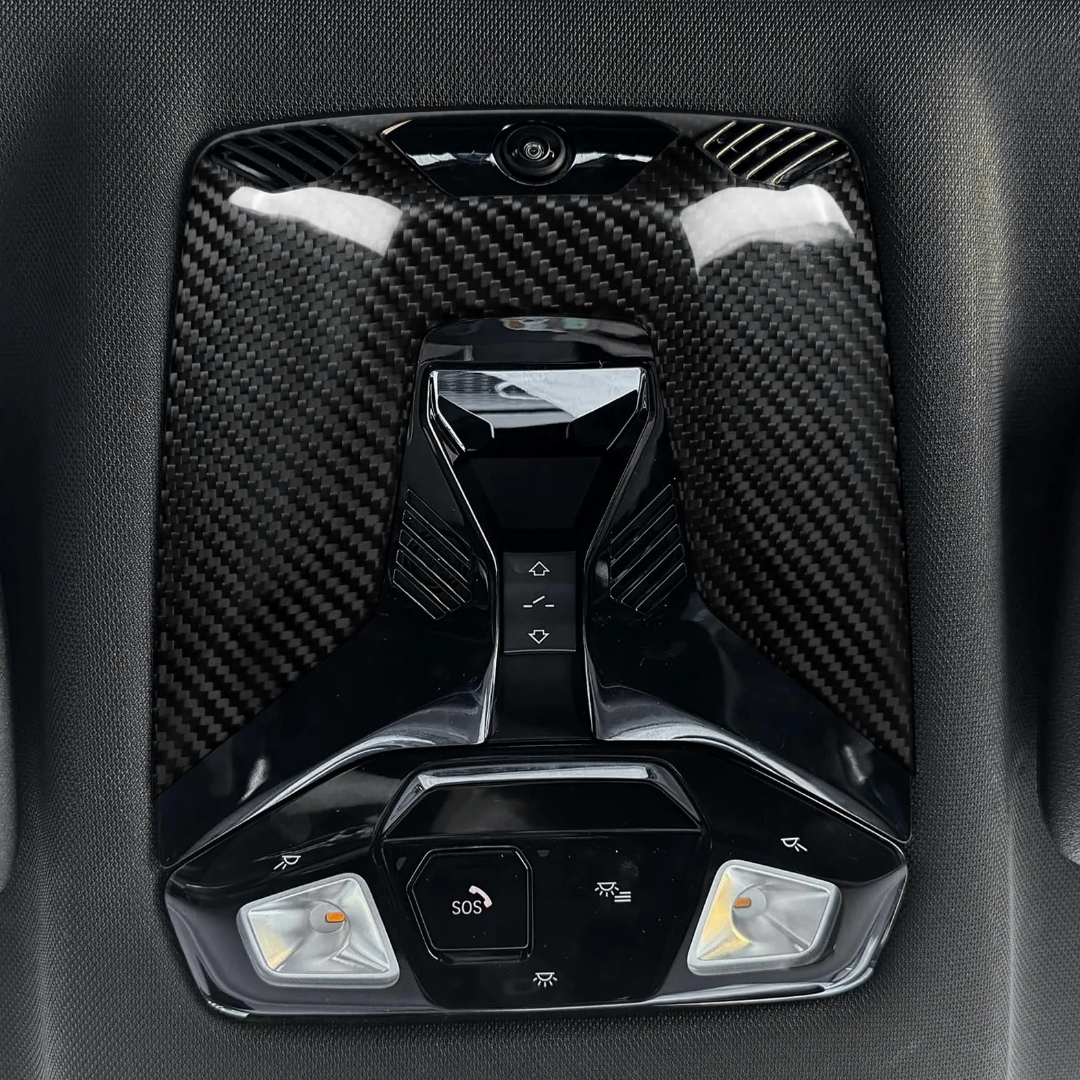 KUNGKIC Para 2025 2024 Mini Cooper F65 F66 U25 Accesorios Fibra de carbono duro Coche Delantero Luz de lectura Marco Interior Piezas de automóvil Regalo