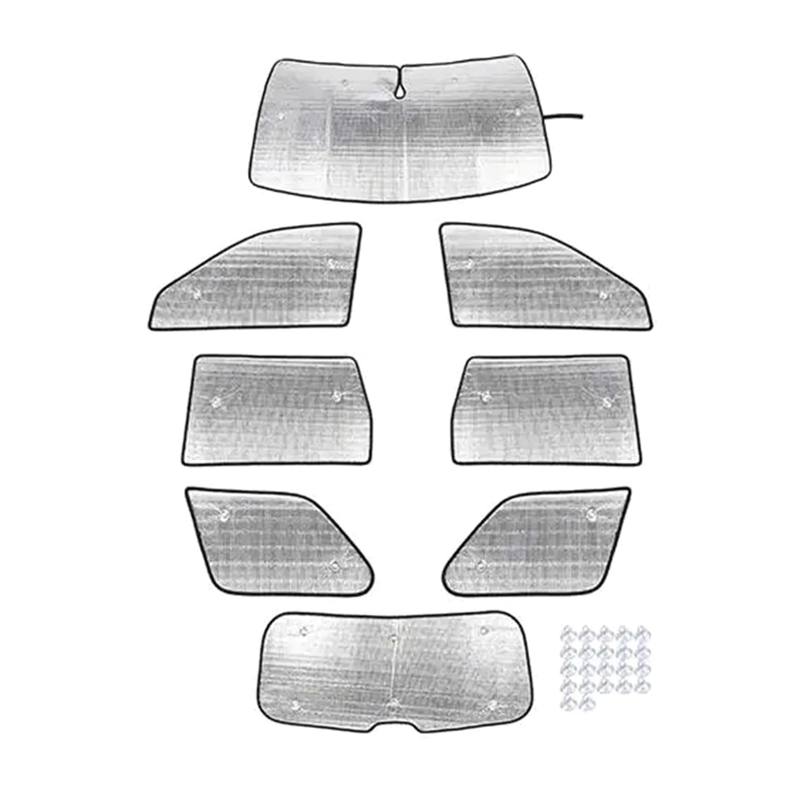 Viseras para Ventanas Parabrisas Completo para Coche Parasol con Aislamiento Térmico Kits Visera Accesorios para Jeep para Grand para Cherokee 2001-2010