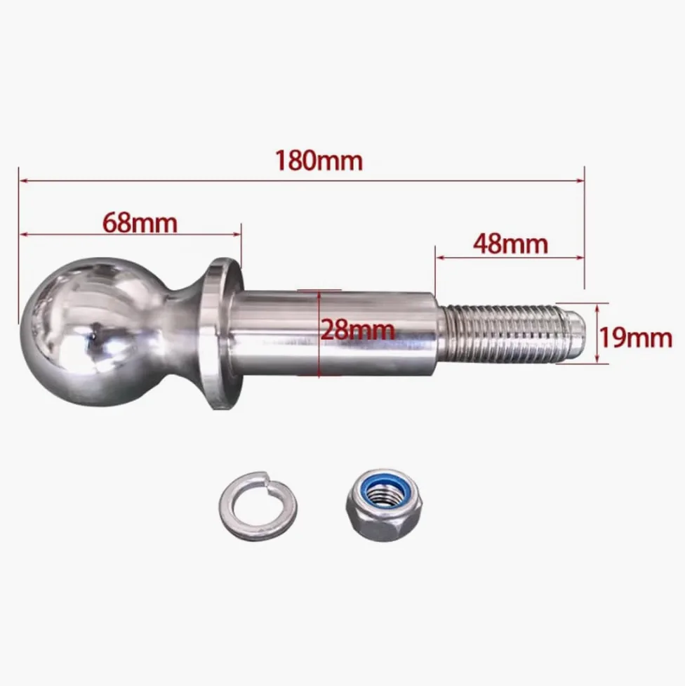 Acoplamiento Mixto,Enganche de Remolque con Bola 50mm, Fuerza de tracción 3,5 t (Black)