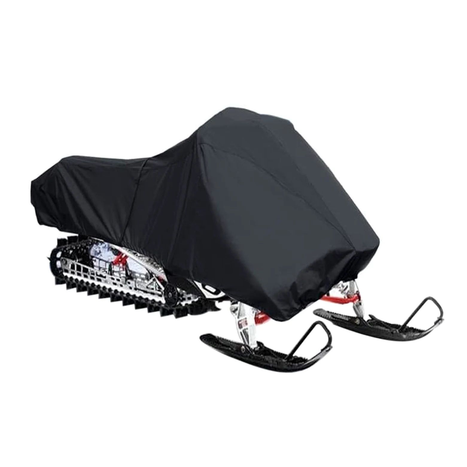 Funda Impermeable para Moto Nieve, Funda Protectora para Vehículos Trineo de Nieve de Invierno, Cubierta De Trineo para Máquina De Nieves Remolcable (Negro,368 x 130 x 121cm)