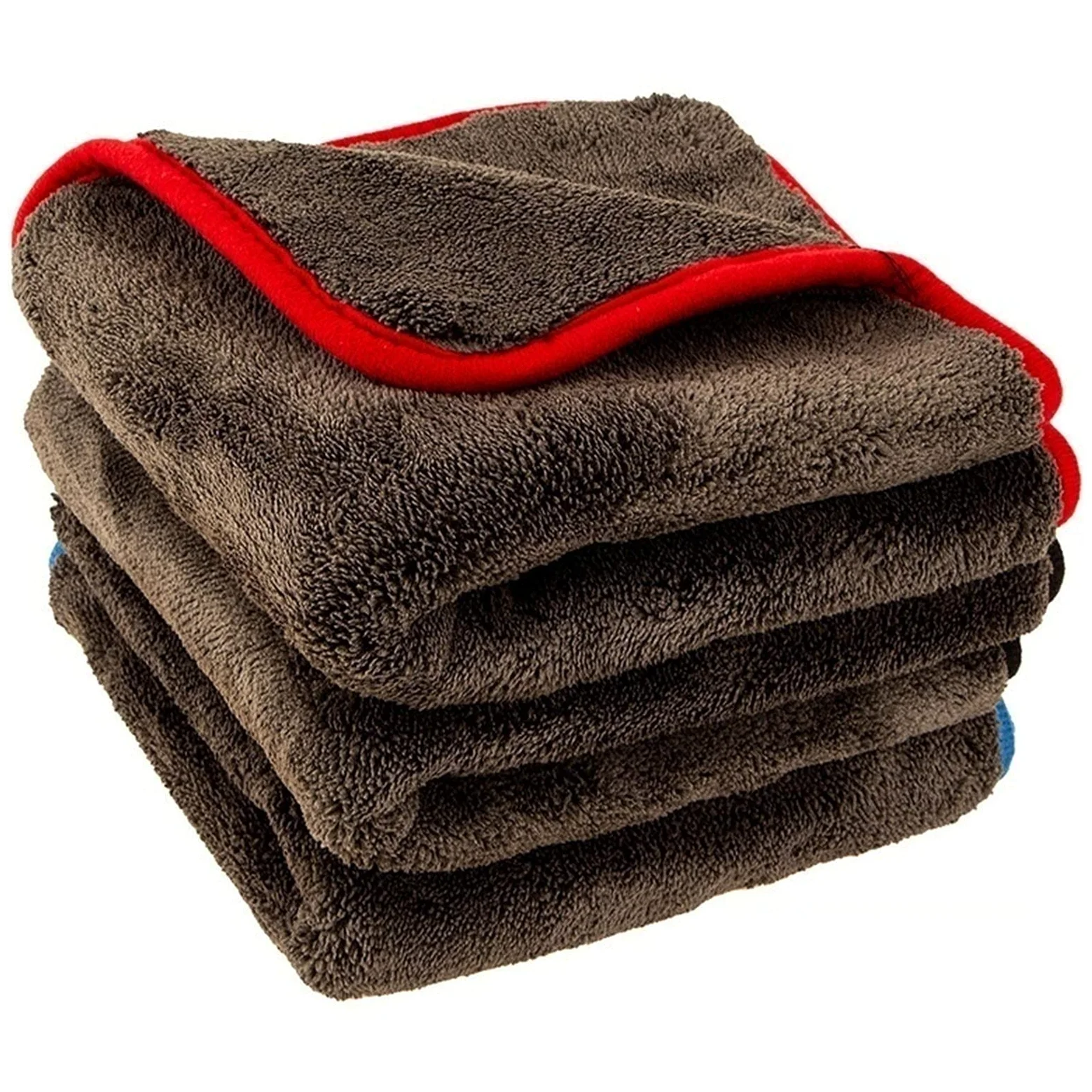 ACiyD Toalla Seca Paños de Limpieza para Autos Mejorados 1200gsm Toalla de Secado para Autos Ultra Gruesa Paño de Microfibra Toalla de Limpieza súper Absorbente Suave (Color : Black) (Rojo)