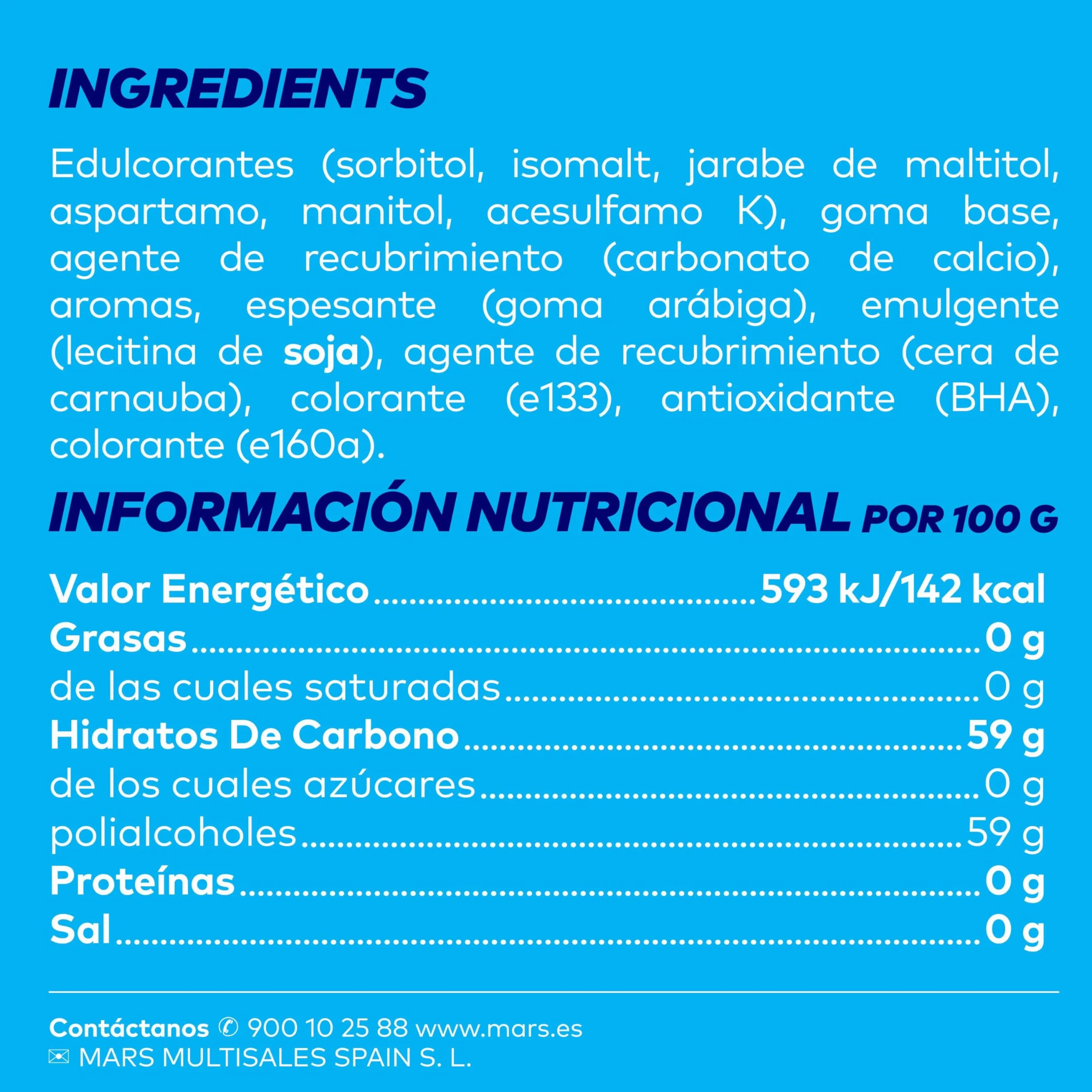 Orbit Bote de Chicles Sin Azúcar Sabor Mentol Fuerte, Intenso y de Larga Duración (6 x 46 chicles)