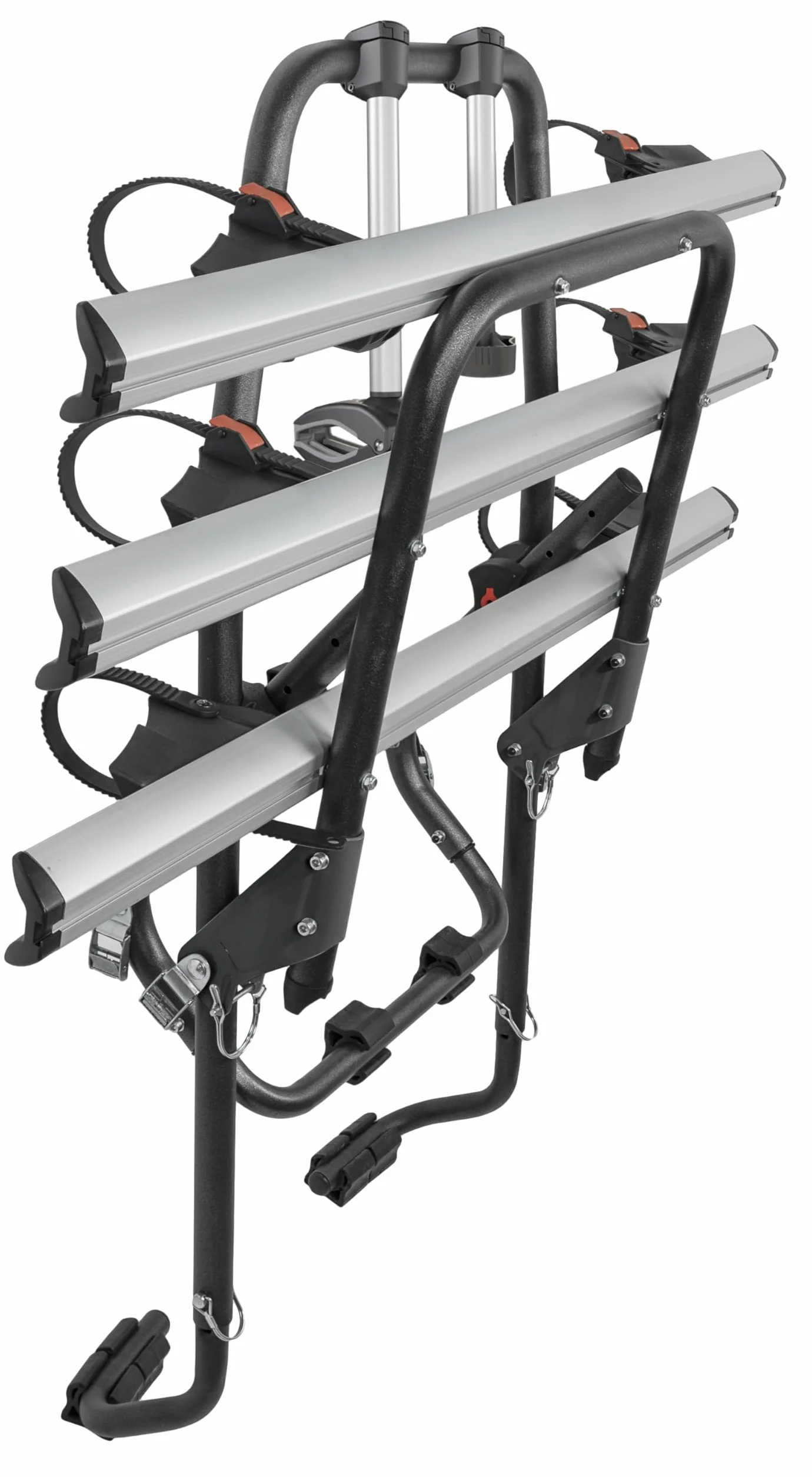 MENABO 000063500000 Portabicilcetas puerta trasera en el enganche de remolque Parte trasera del vehículo | Montaje trasero de aluminio para 3 bicicletas