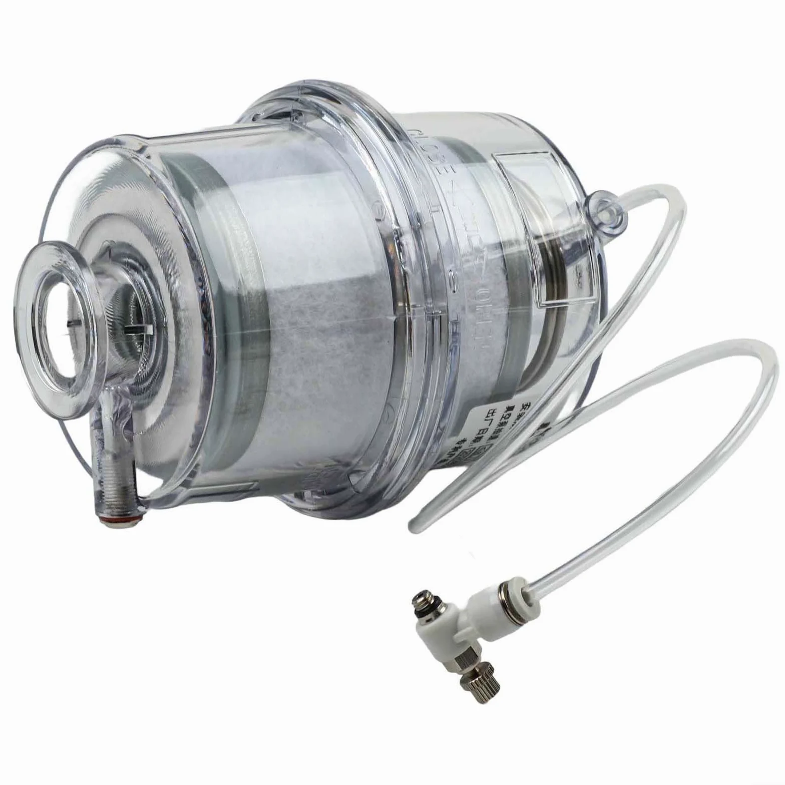 Dispositivo de eliminación de niebla de aceite para bomba de vacío para brida KF25/KF40, separador de filtro de escape de eficiencia del 95%, carcasa transparente de alta temperatura para