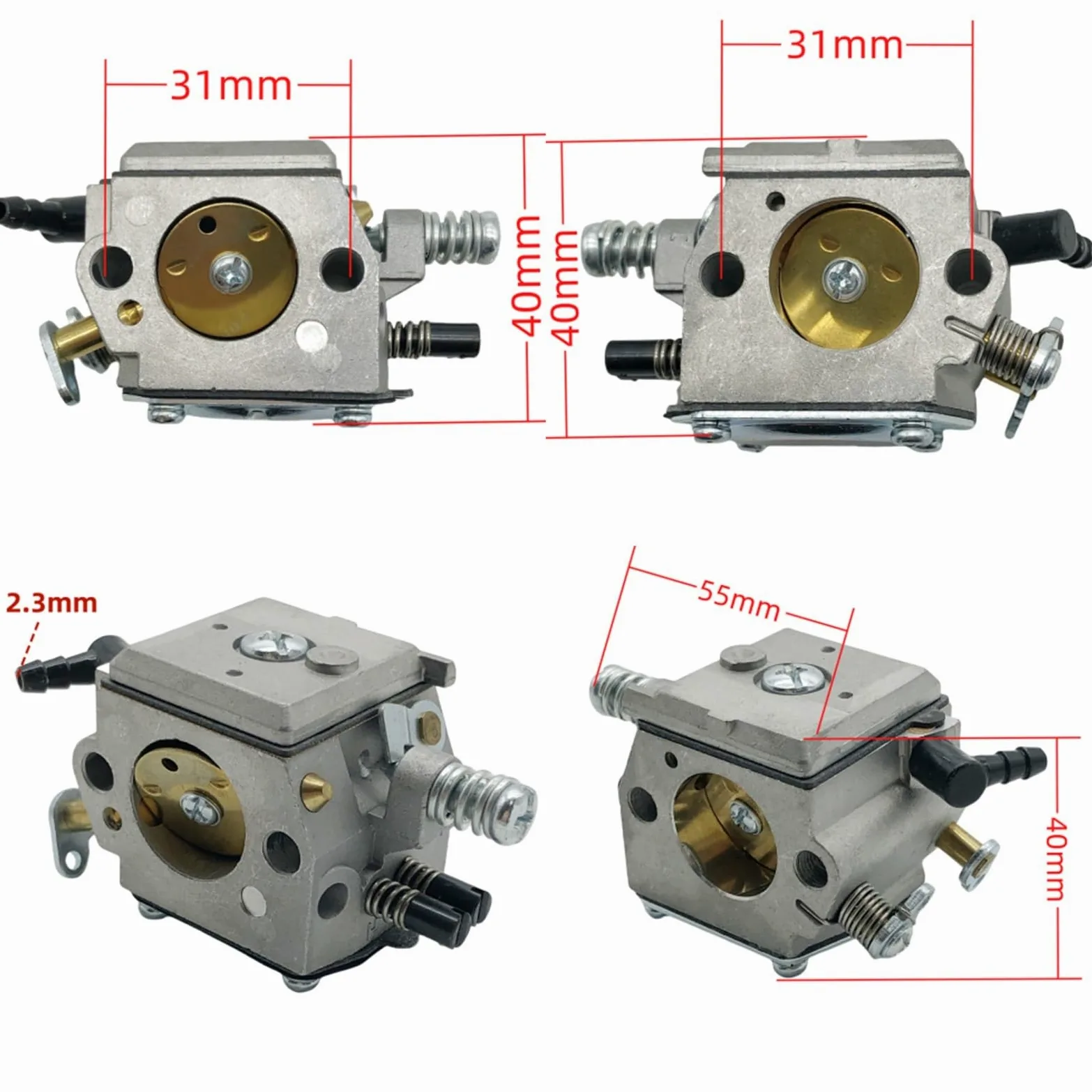 Carburador de vacío de combustible Piezas vulnerables del carburador de la motosierra 6200, accesorios para sierras forestales, herramientas de jardinería 909-044 Carburador de motocicleta