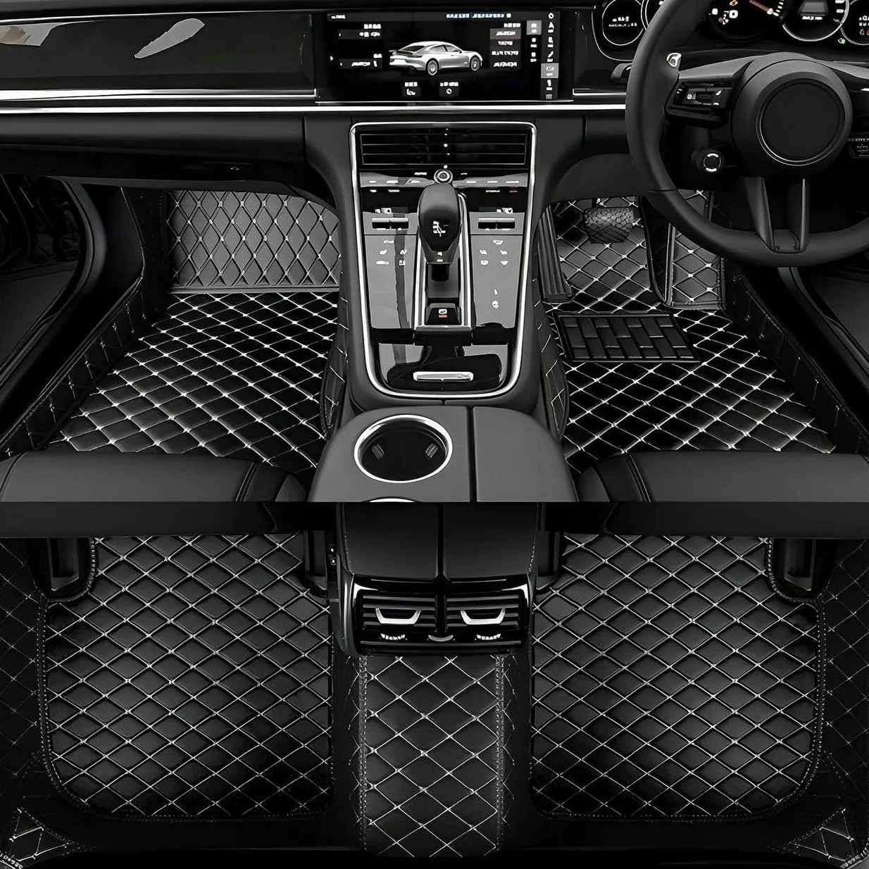 Alfombrillas Coche para Mini Countryman 2017-, Alfombrillas Antideslizante Lavables Accesorios Interiores Impermeables