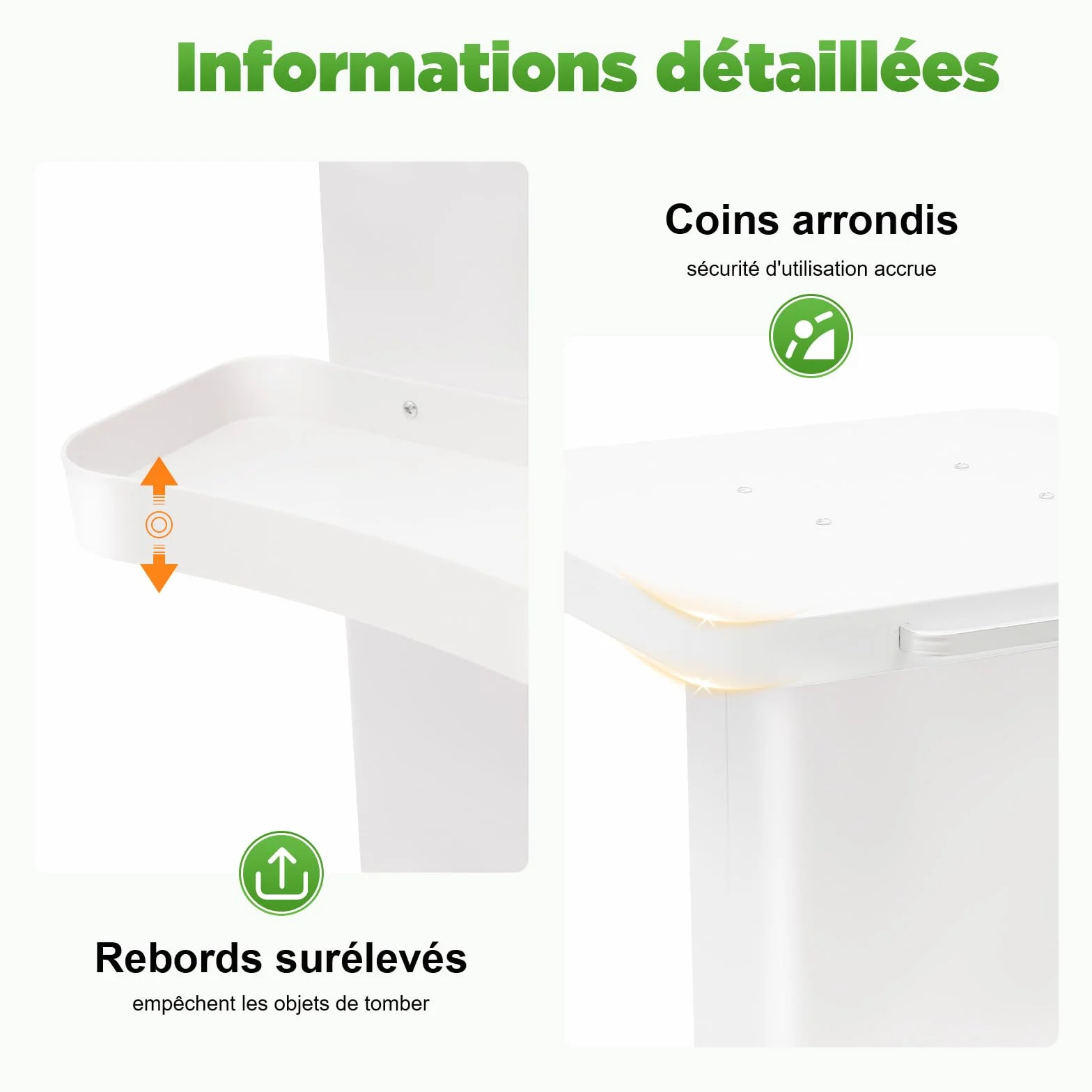 Carro de salón de belleza móvil con ruedas blanco - Soporte para herramientas de spa