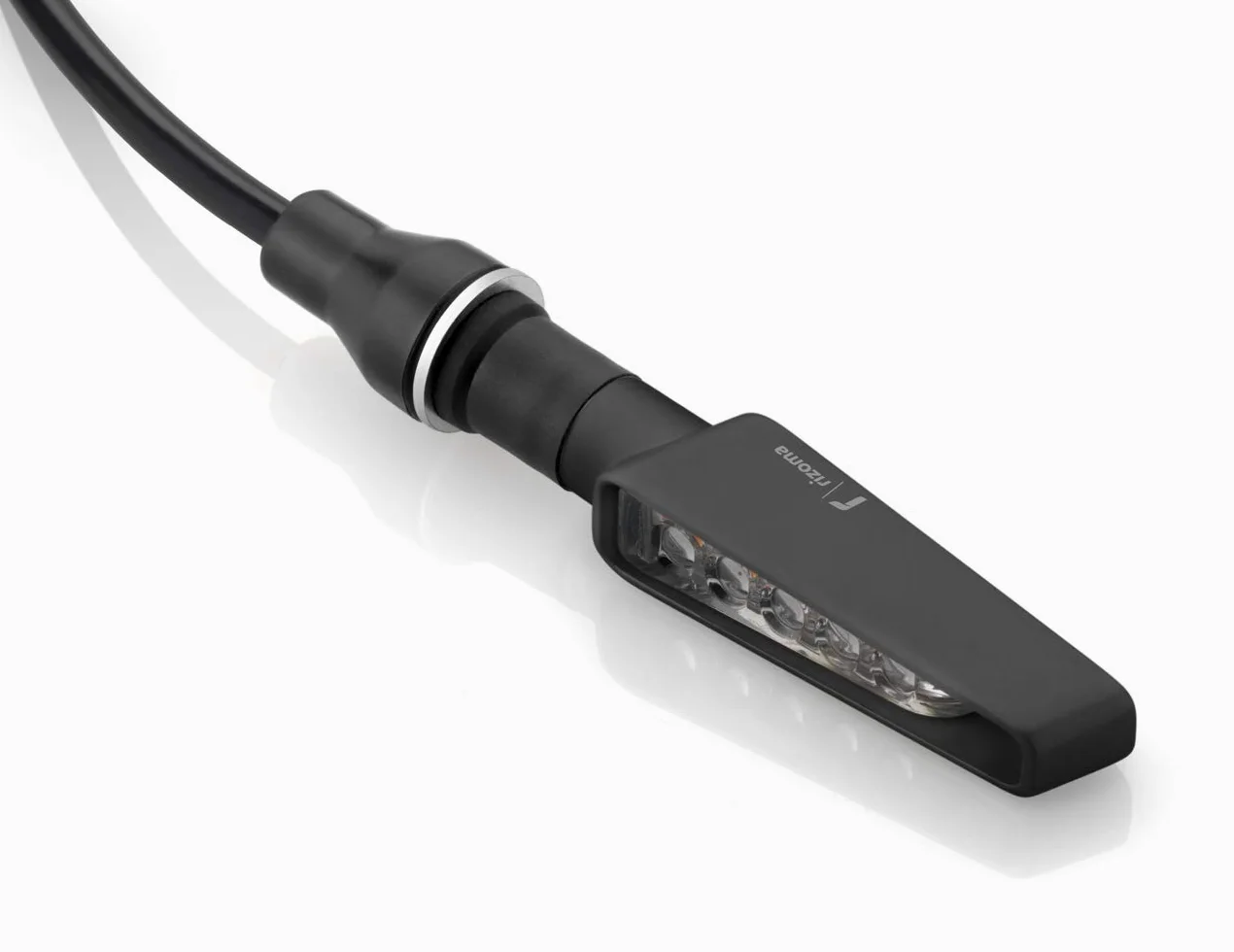 Intermitente Rizoma Vision color negro, 1 intermitente homologado secuencial LED moto