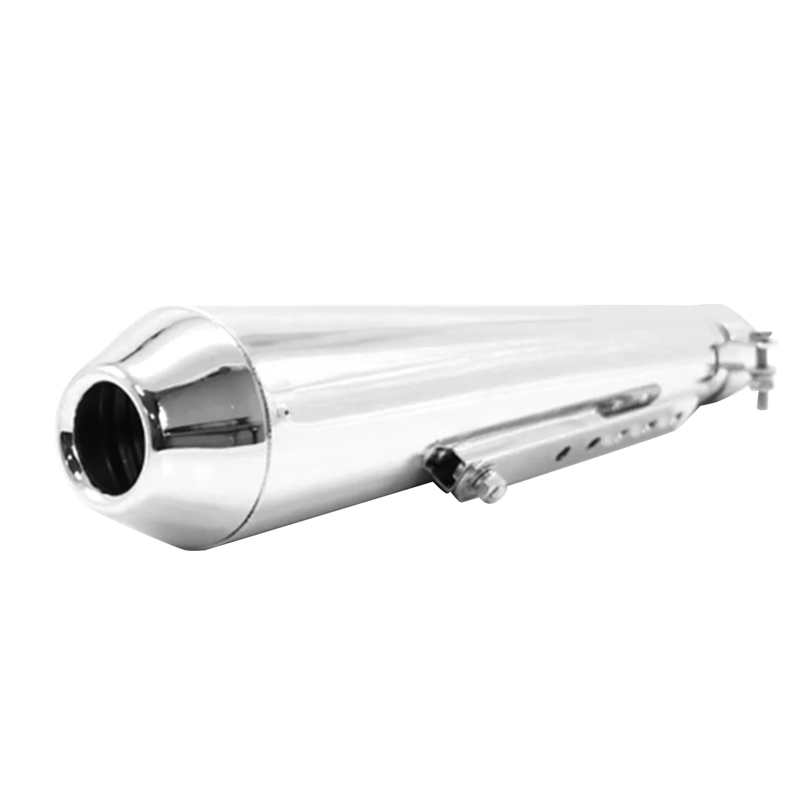 Tubo de Escape de Motocicleta, Tubo Antideformación Resistente a los Golpes para Modificación (Blanco)
