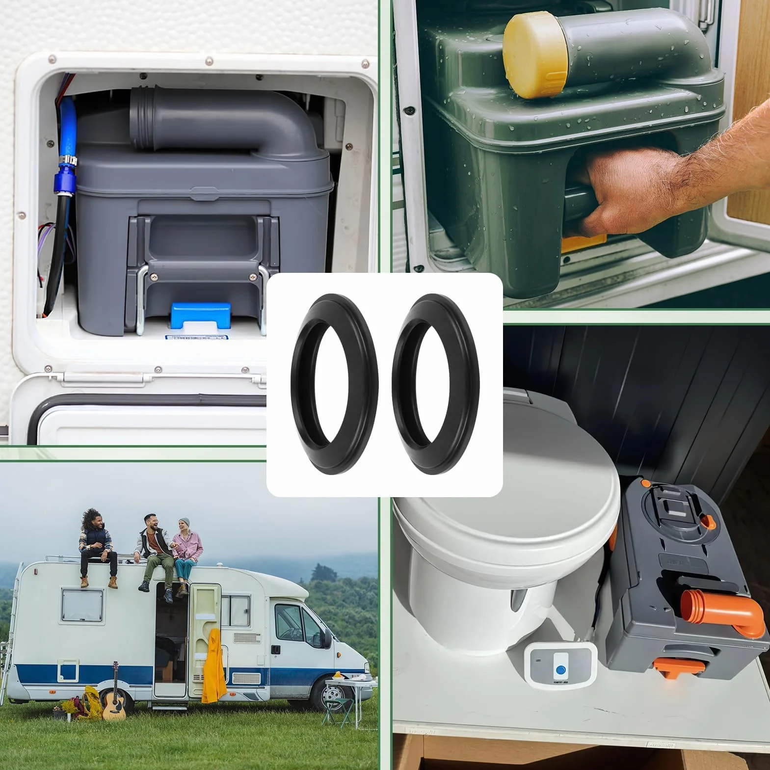 Junta Inodoro para Thetford C200 C250 C260 C400 C2 C3 C4, Recambio Sello Depósito Aguas Residuales Impermeable, Junta Goma Labio para WC Caravana, Autocaravana y Camping