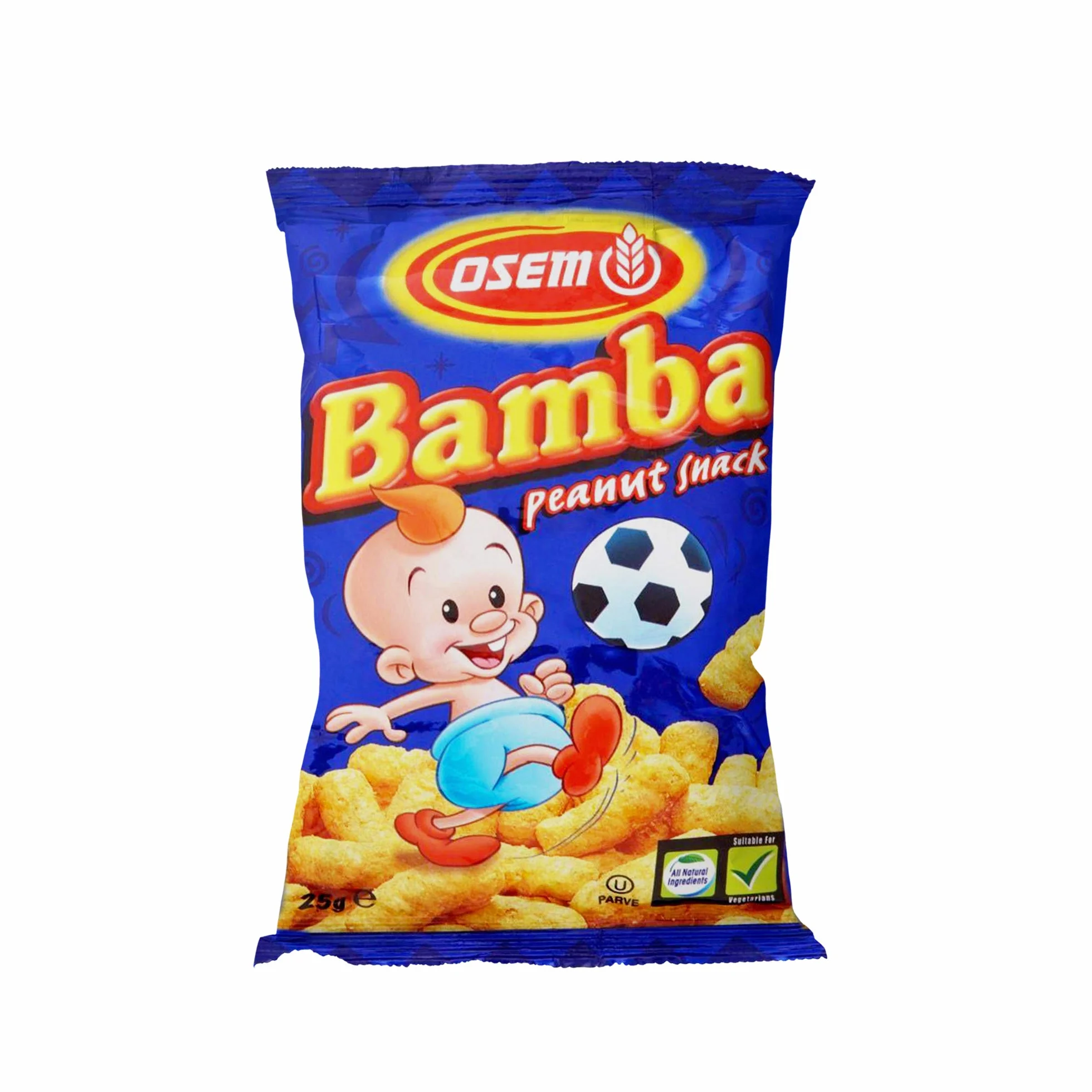 Osem Bamba Maní Merienda 25g Paquete de 6