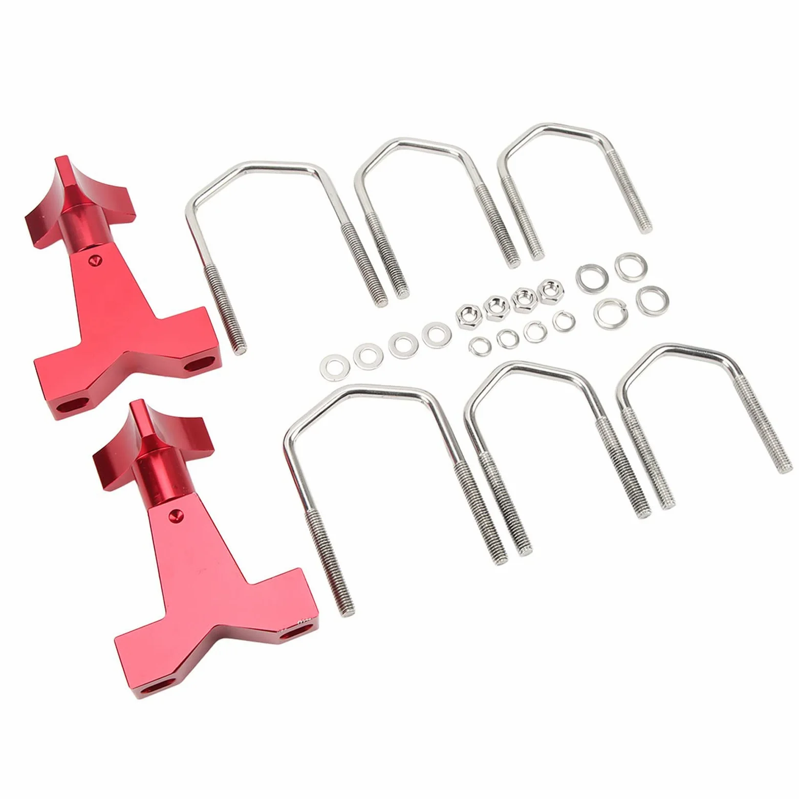 Lift Jack Mount 6061 Billet Aluminio Rojo Anodizado Reemplazo para Offroad 1in a 2.5in Tubos Redondos Cuadrados