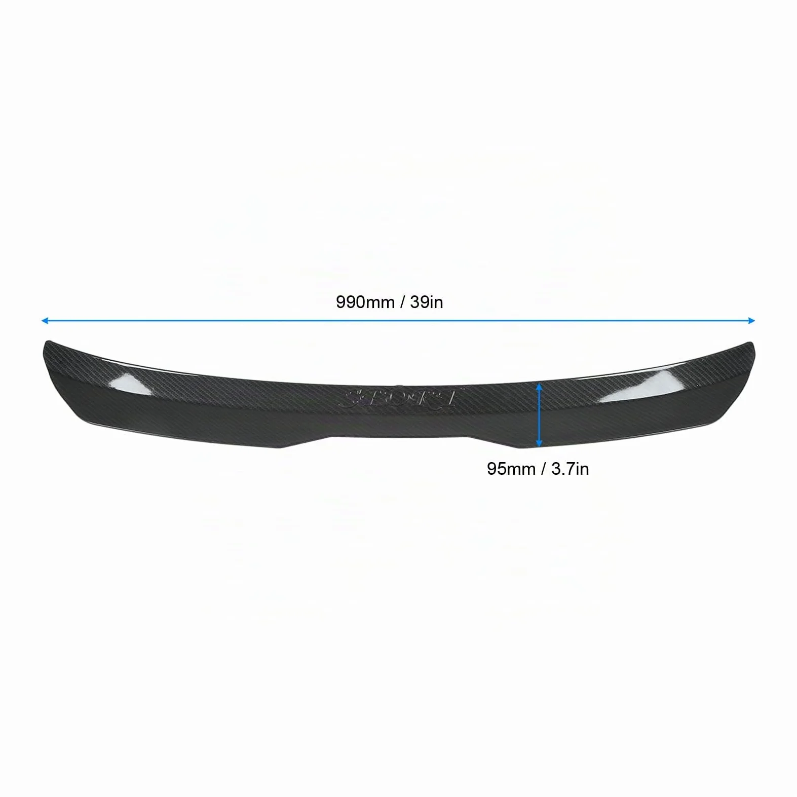 Alerón Trasero Universal para Coche, Alerón de Techo ABS para MK1-MK7 (2000-2022), Estilo de Fibra de Carbono