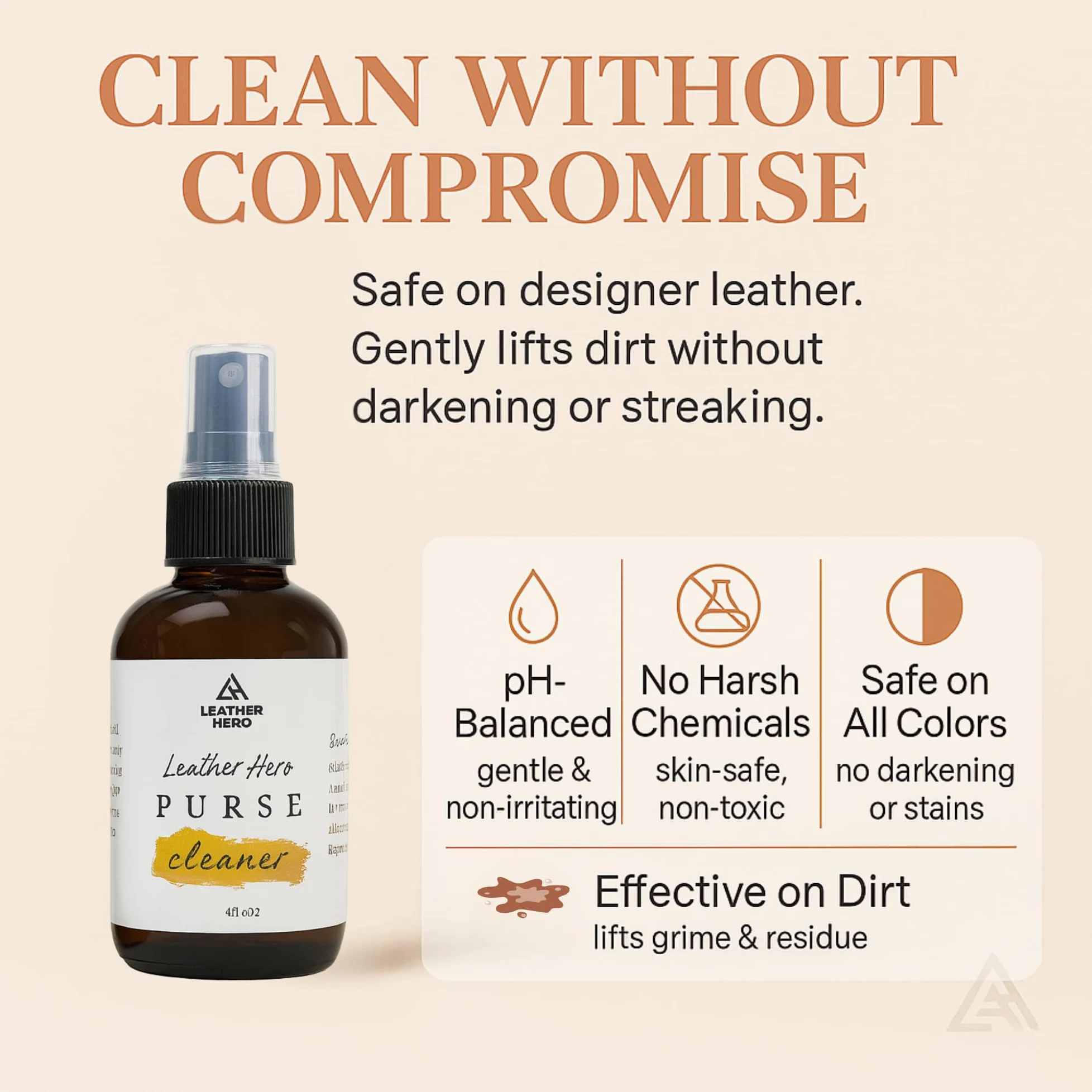 Leather Hero Kit de acondicionador limpiador de monedero, Claro, 120mL