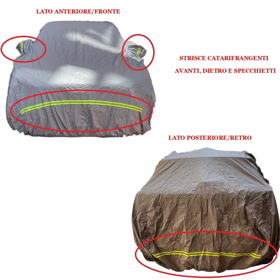Funda para coche antigranizo, afelpada, impermeable, antiarañazos, compatible con Land Rover Range Rover Evoque 2.0 Si4 240 CV Conv. SE Dynamic talla XXL LUN572XLAR215XALT150 cm