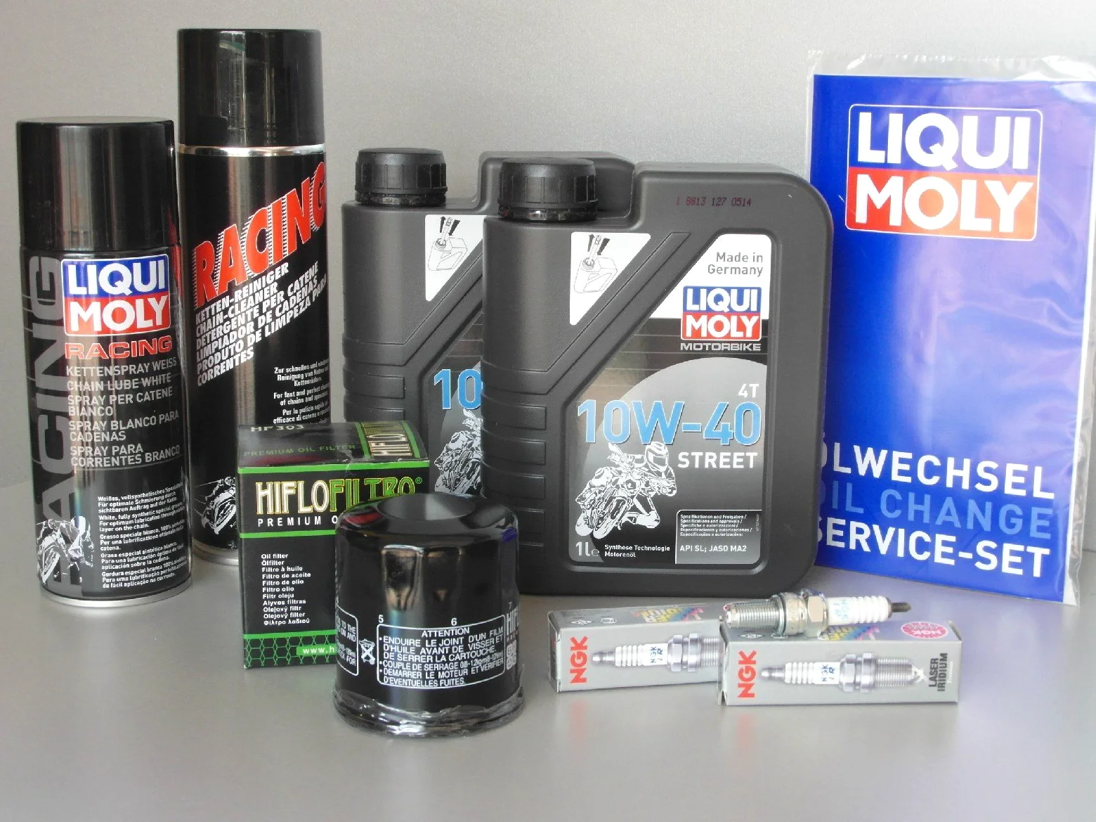 Mantenimiento – Set Kawasaki ER de 6 N Bj 09 – 12, con oelfilter, Bujía, cadena grasa, aceite